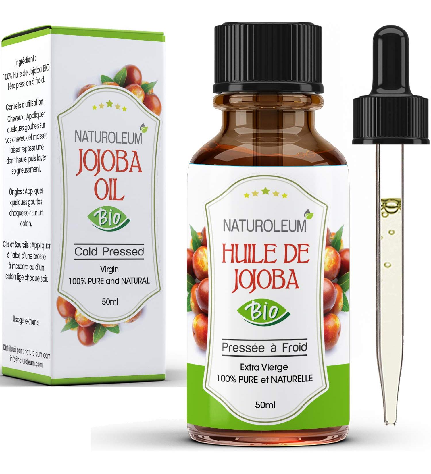 JOJOBA OIL 100% ORGANIC Pure and Natural Cold Pressed Extra Virgin - Nourishing Skin Care Face Hair & Beard Vegan (50ml) - Buy Online on GoSupps.com