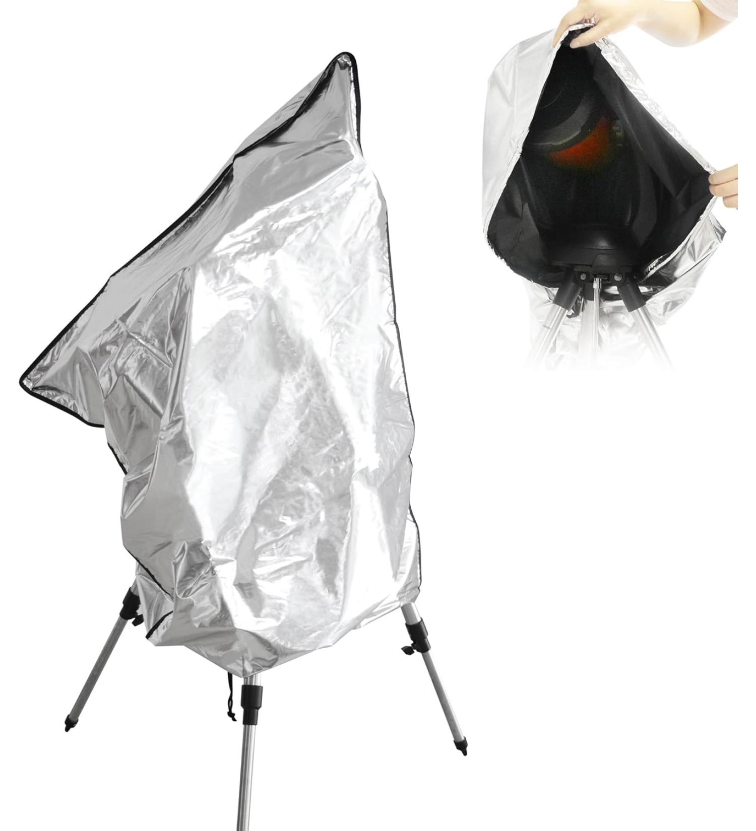 Astromania Protective Telescope Cover with Fixing Strap Protect Your Telescope Against dust Diameter 37.6 - Silver - Buy Online on GoSupps.com