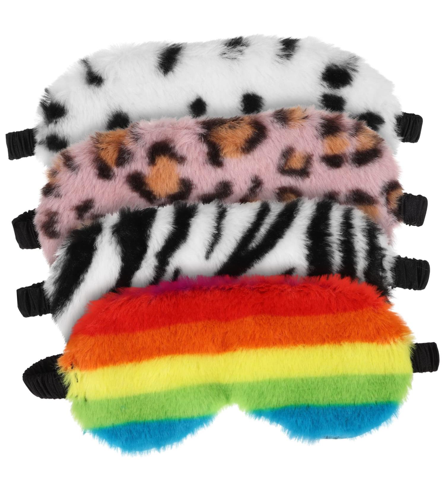 Buy Minkissy 4pcs Plush Goggles - Furry Sleep Mask & Eye Covers for Ultimate Comfort | Soft Rabbit Fur Travel & Household Eye Patches - Buy Online on GoSupps.com