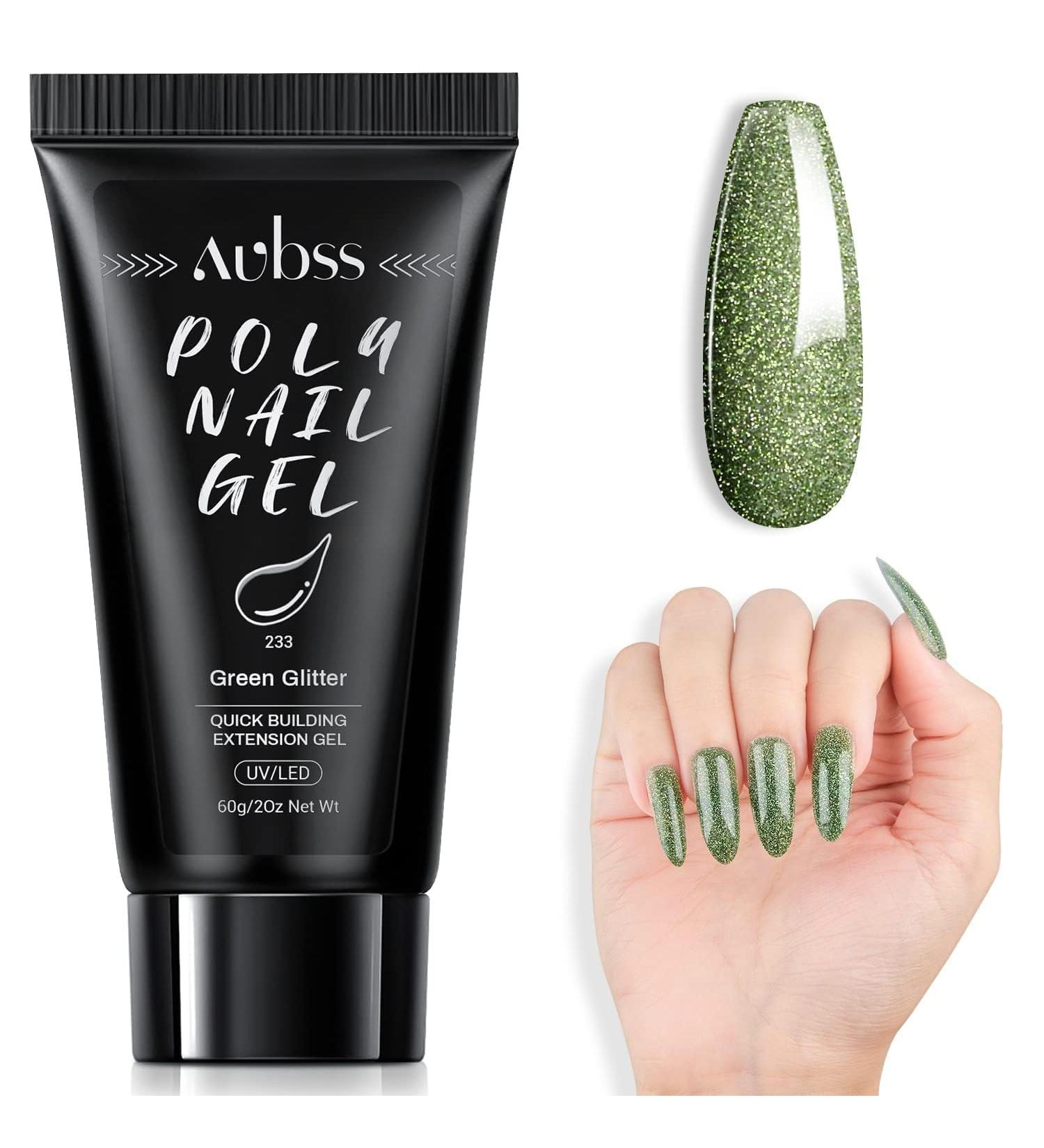 Aokitec 60ml Diamond Green Nail Extension Gel | UV Polish for DIY & Salon Use | Acrylic False Nails & Nail Design - Buy Online on GoSupps.com