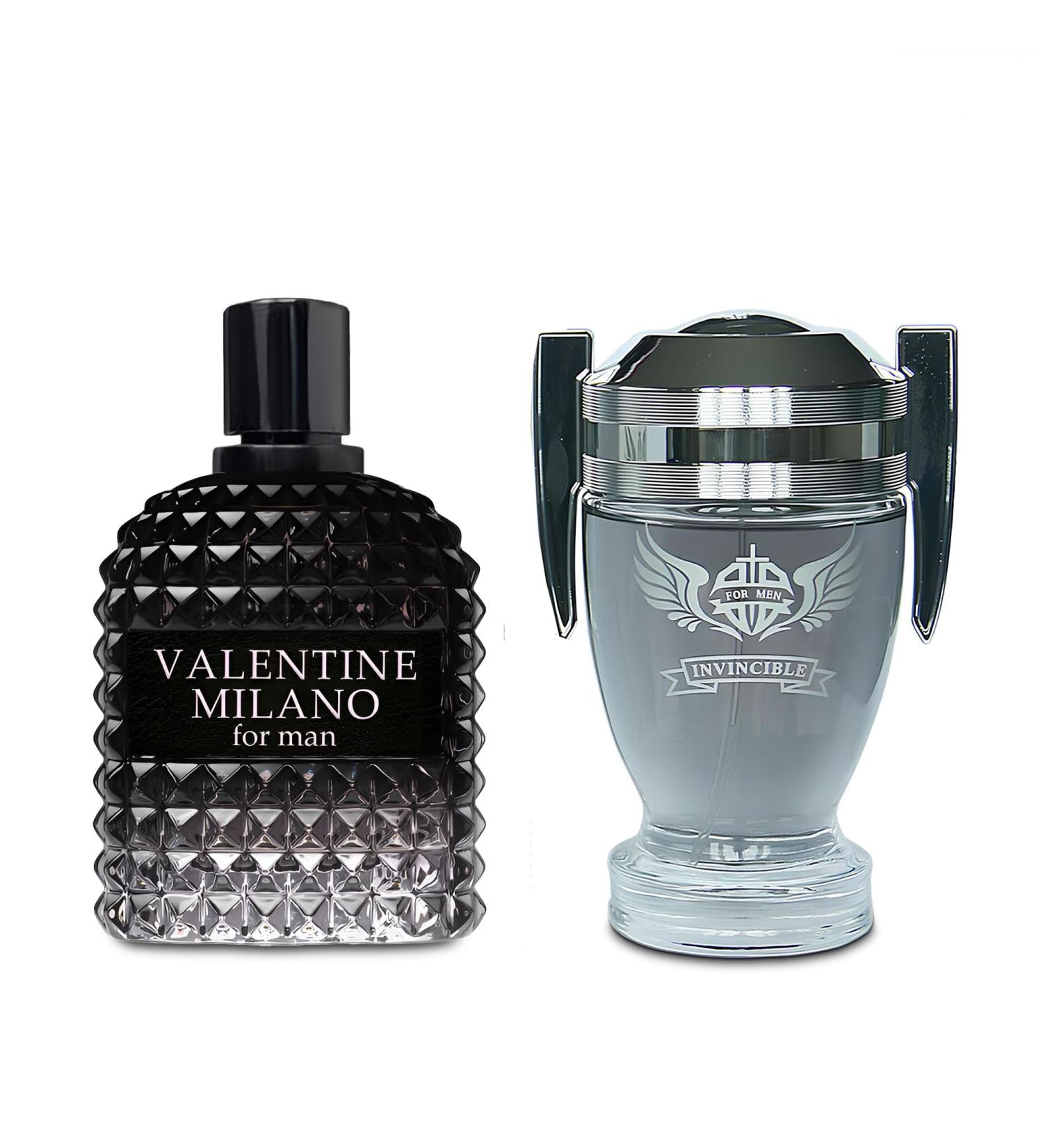 2PCS Valentine Milano/Invincible Grey Eau De Toilette for Men-Fresh Romantic Scent Perfume for Men 3.4 Fl Oz Each Mens Cologne For All Skin Daily Used MilanoMen/Invincible Grey - Buy Online on GoSupps.com