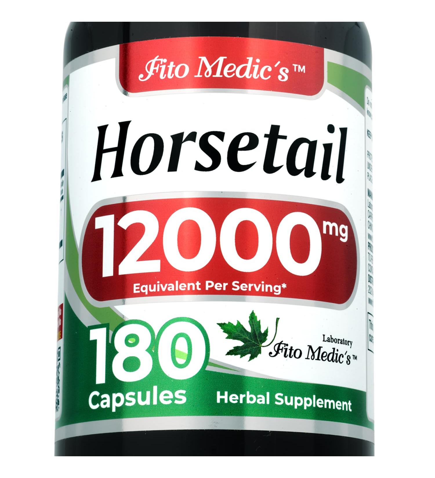 FITO MEDIC'S Horsetail Extract | Horsetail Whole Herb Capsules | 180 Capsules | Concentrated Extract | Highly Absorbable Herbal Supplement - Buy Online on GoSupps.com