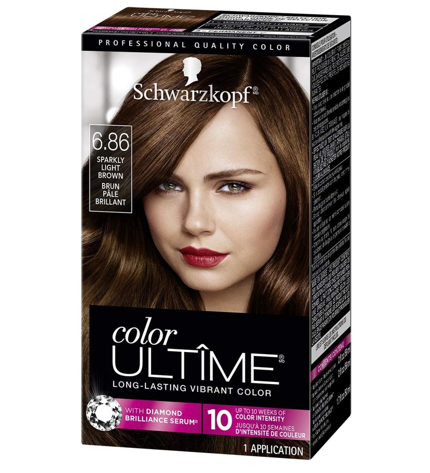 Schwarzkopf Color Ultime Metallic Hair Color Cream - 6.86 Sparkly Light Brown - Buy Online on GoSupps.com