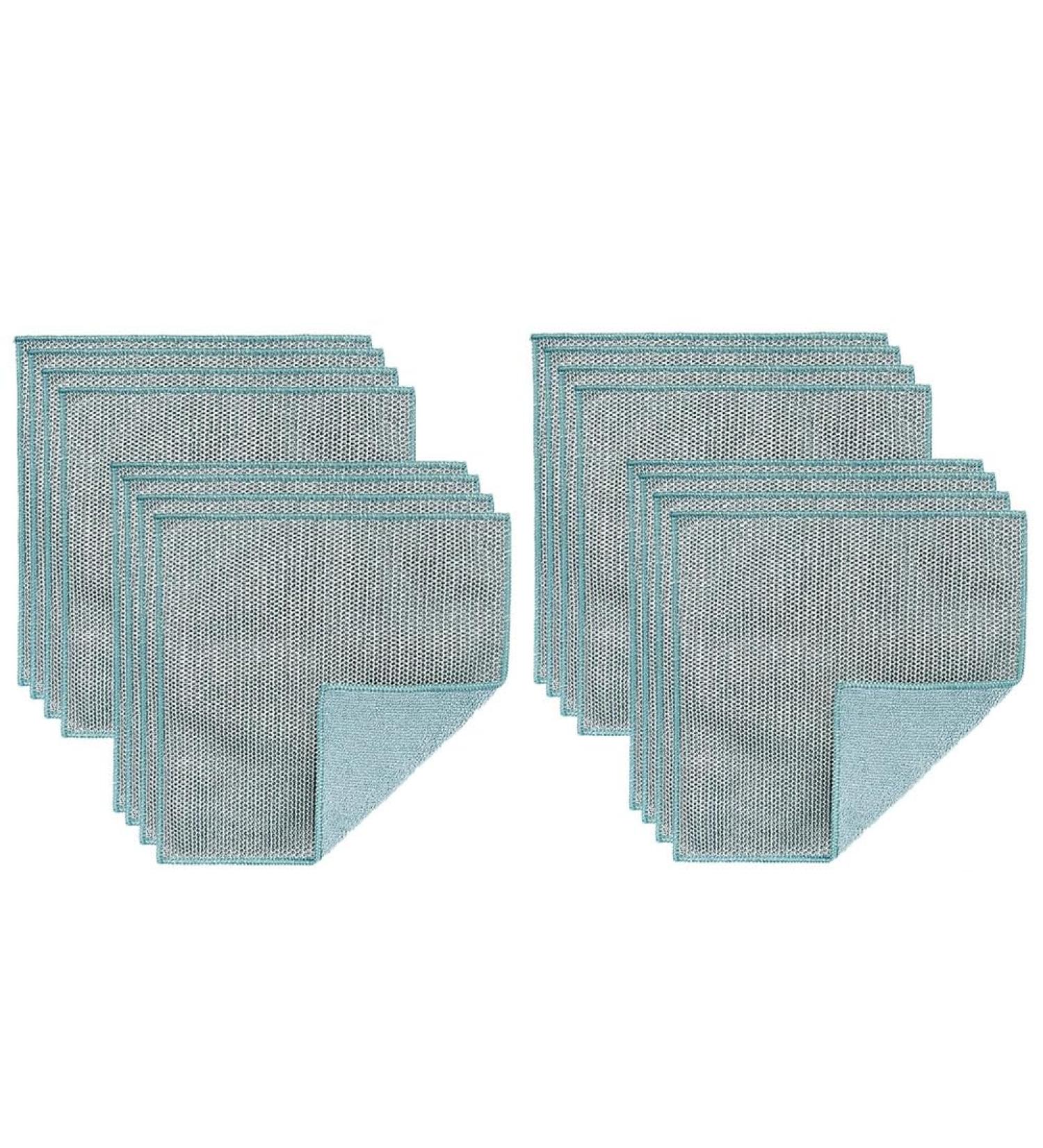 yixue 16PCS Multipurpose Wire Miracle Cleaning Cloths Wire Weaving Cleaning Cloth Non Scratch Wire Dishcloth for Wet and Dry - Buy Online on GoSupps.com
