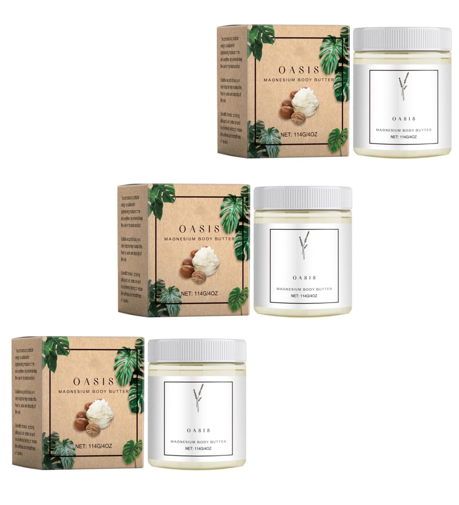  Generisch Oasis Neuropathy Cream Magnesium Body Butter Deeply Moisturizing Skin Stays Soft and Smooth Suitable for All Skin Types Skin Care Soothing Repair Barrier 114g (3) - Buy Online on GoSupps.com