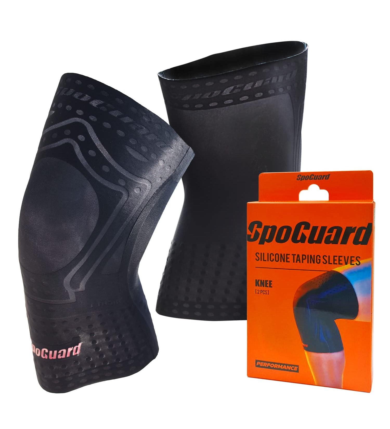 Non Slip Knee Compression Sleeve for Men and Women - Seamless, Multi-Layer Silicone Design for Comfort and Performance - Size Large - Buy Online on GoSupps.com