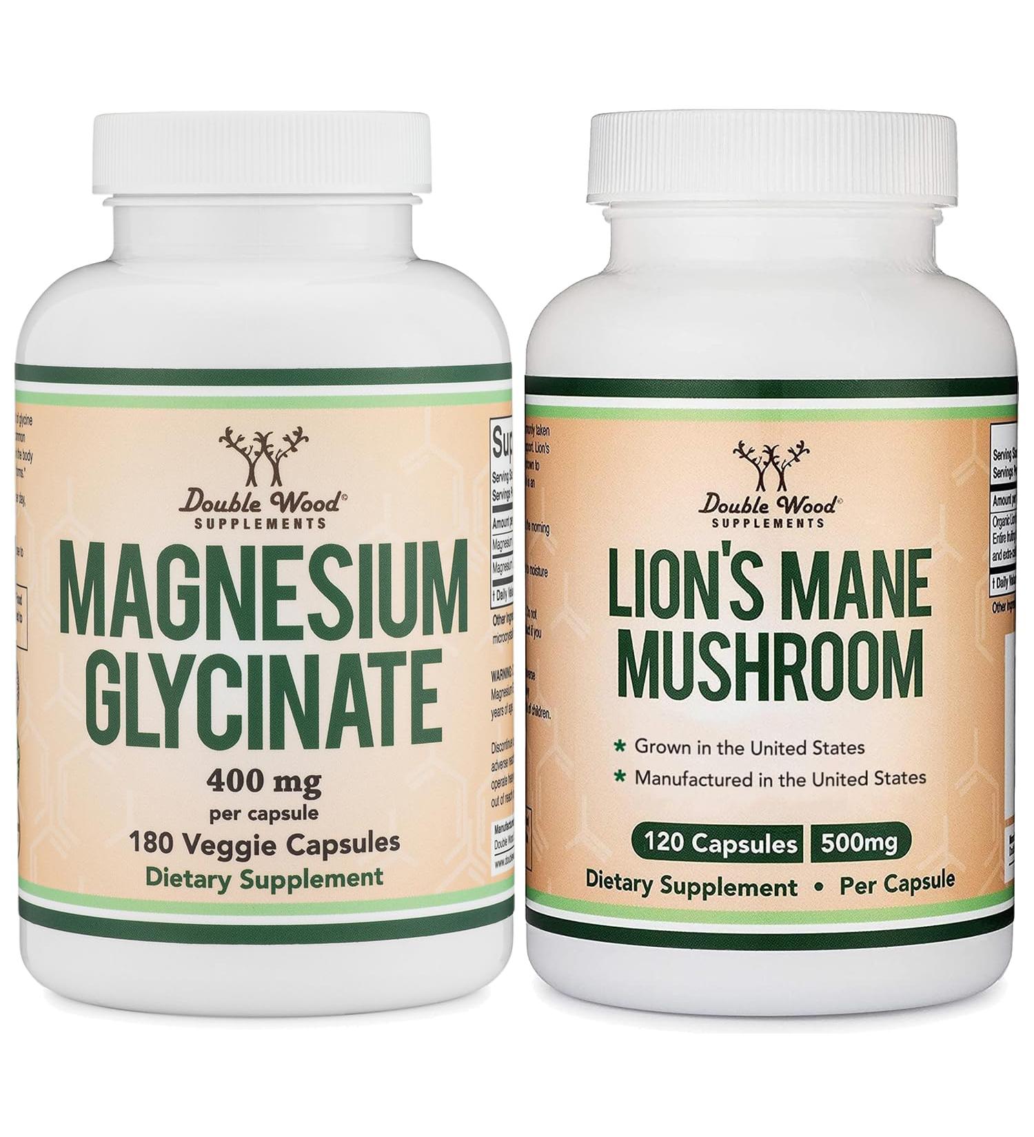 Magnesium Glycinate and Lion's Mane to Support Overall Health and cognition - Buy Online on GoSupps.com