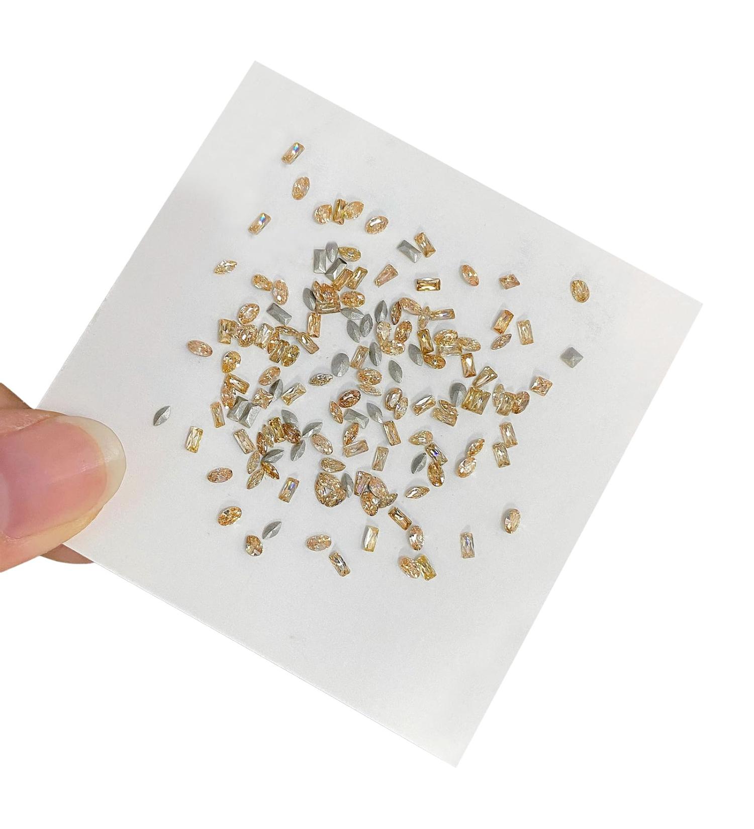 FEIlei 50Pcs Horse Eye Nail Rhinestones Flat Back Nail Gems DIY Nail Art Decorations - Buy Online on GoSupps.com