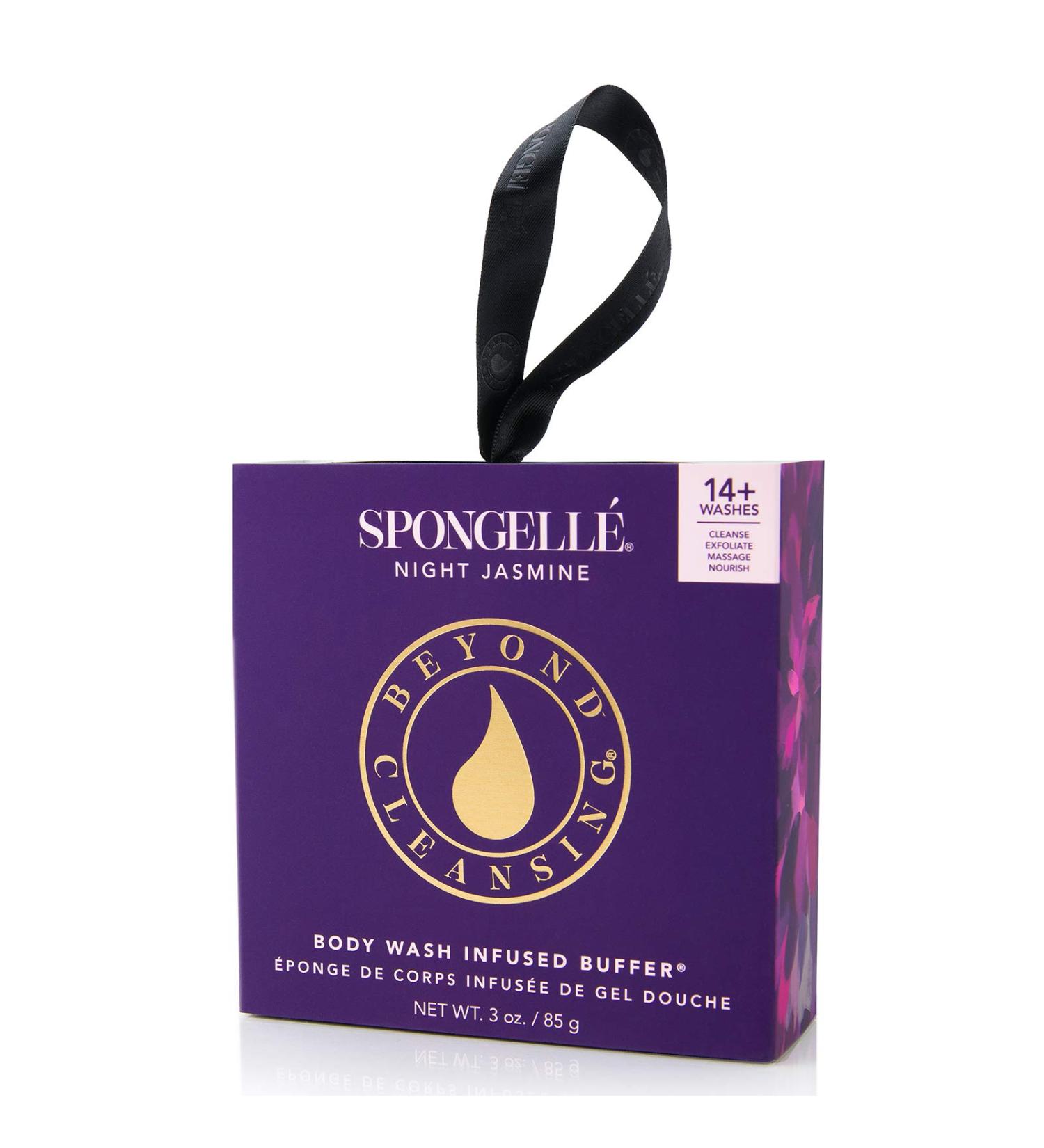 Spongell | Private Reserve Shower Body Wash Buffer Collection | Extracts of Yuzu Edelweiss & Vetiver | 14+ Uses | Night Jasmine