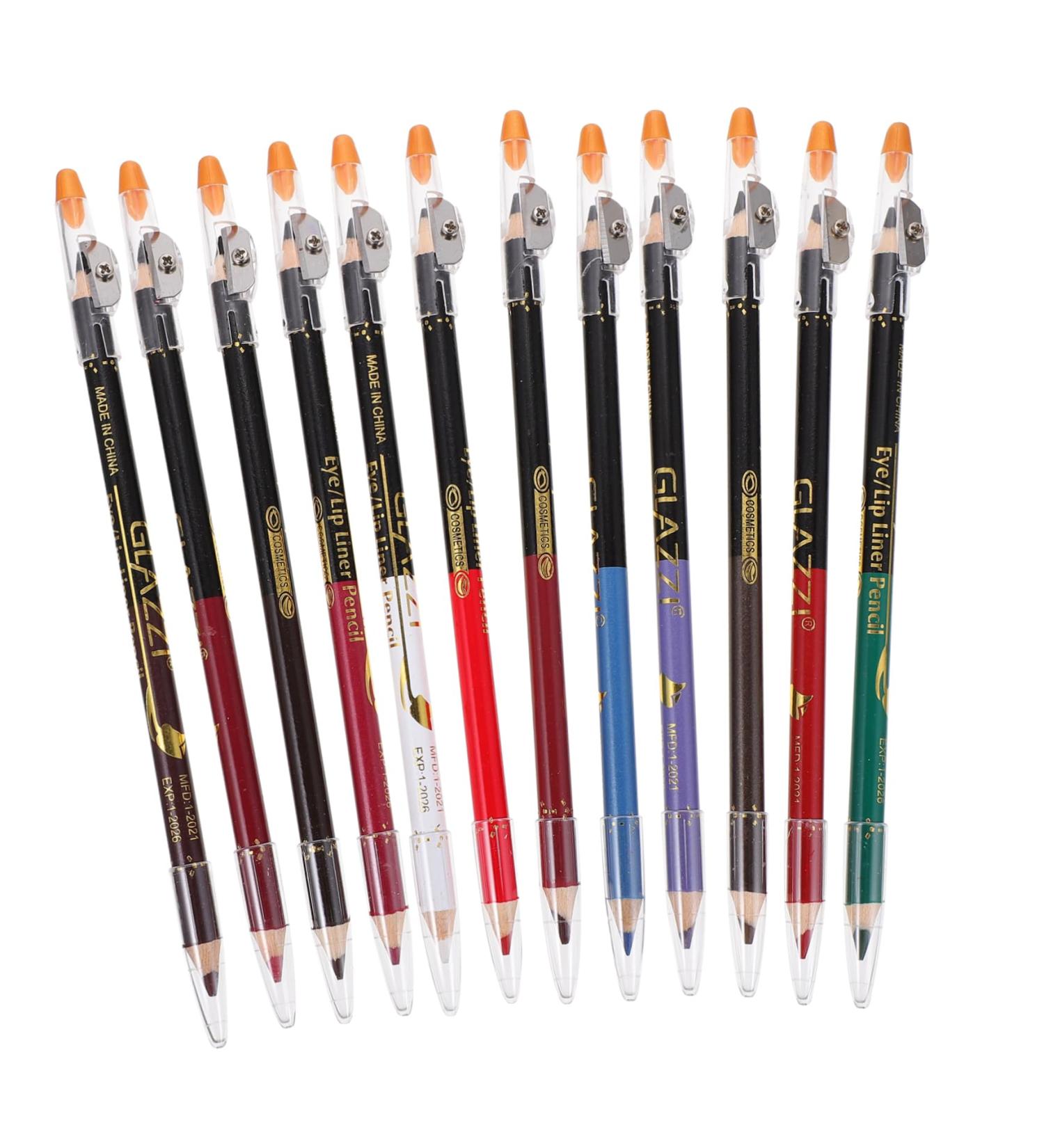 DRESSOOS 24 Pcs Lip Liner Eyeliner Eyebrow Pencil Makeup Accessory Eyeliner Pen Lip Pencil Makeup Pen Wooden - Buy Online on GoSupps.com