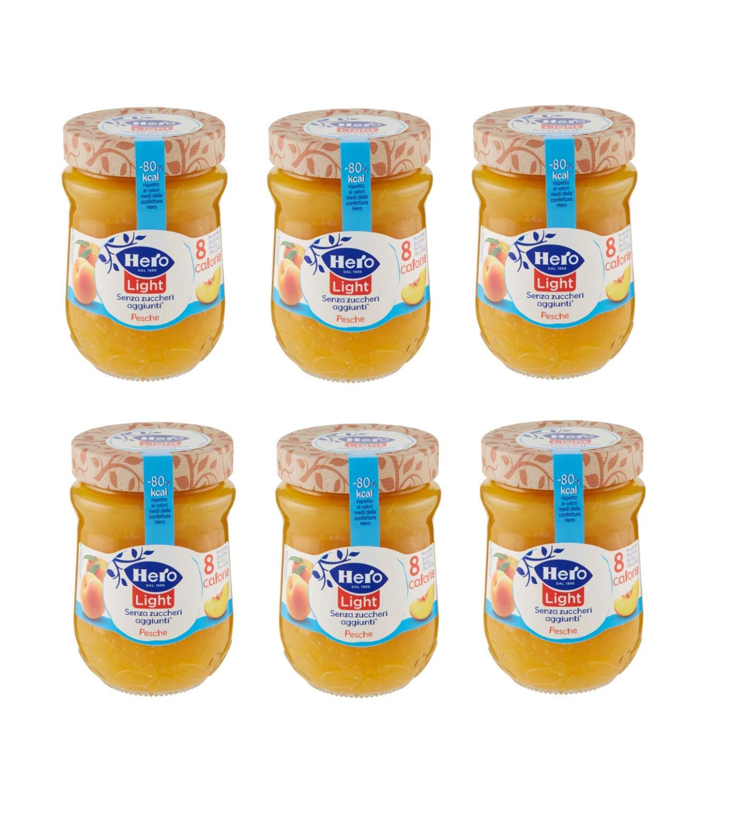 Hero Light Pesche Italy Light Pie 280 g Pack of 6
