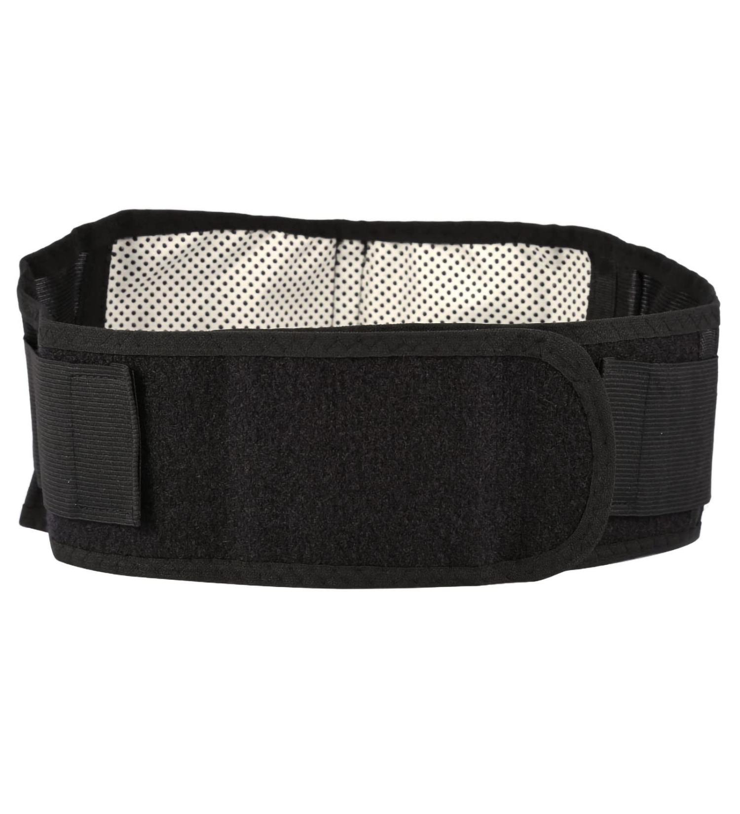 Self-Heating Tourmaline Magnetic Therapy Waist Belt for Back Pain Relief Black Lumbar Support | International Shipping - Buy Online on GoSupps.com