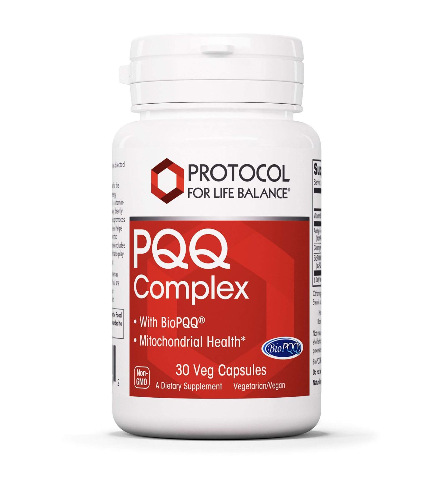 Protocol PQQ Complex - Boost Mitochondrial Health | CoQ10 L-Carnitine & B Vitamins - Energy Supplements - 30 Vegan Capsules - Buy Online on GoSupps.com
