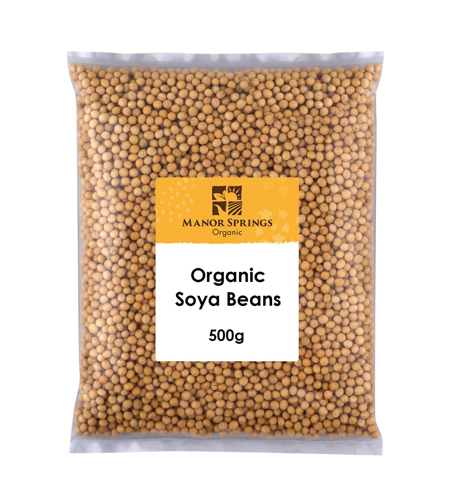 Manor Springs Organic 500g Organic SOYA Beans - Premium Quality - Buy Online on GoSupps.com