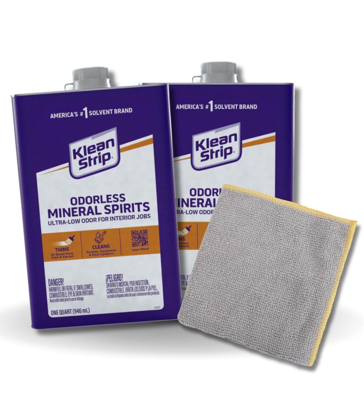 Buy GROVE 2 Klean Strip Odorless Mineral Spirits - Ideal Paint Thinner & Cleaner for Oil Painting | 1QT Microfiber Cloth Included - Buy Online on GoSupps.com