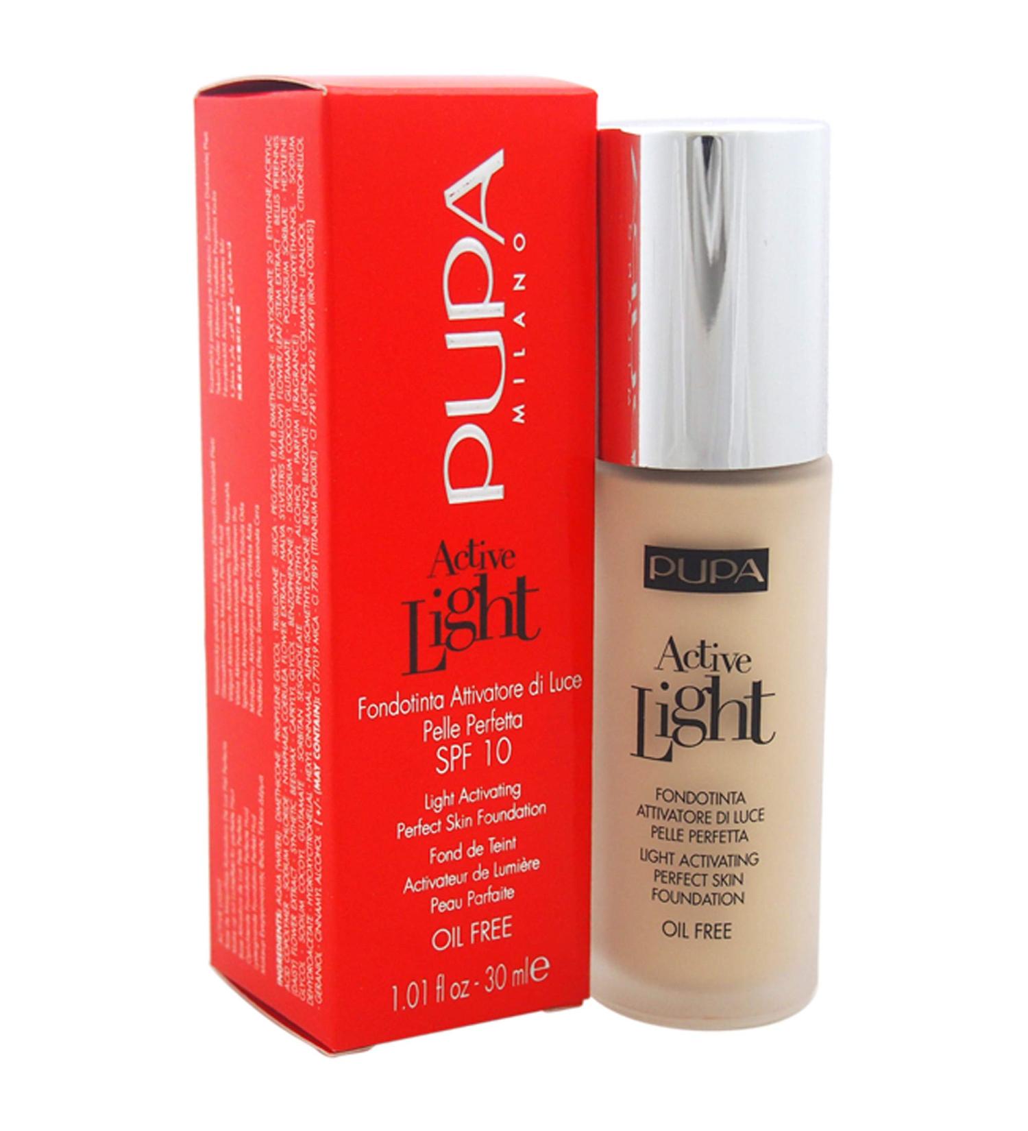 Pupa Milano Active Light Activating Perfect Skin SPF 10 Foundation No. 002/Ivory 1 Ounce