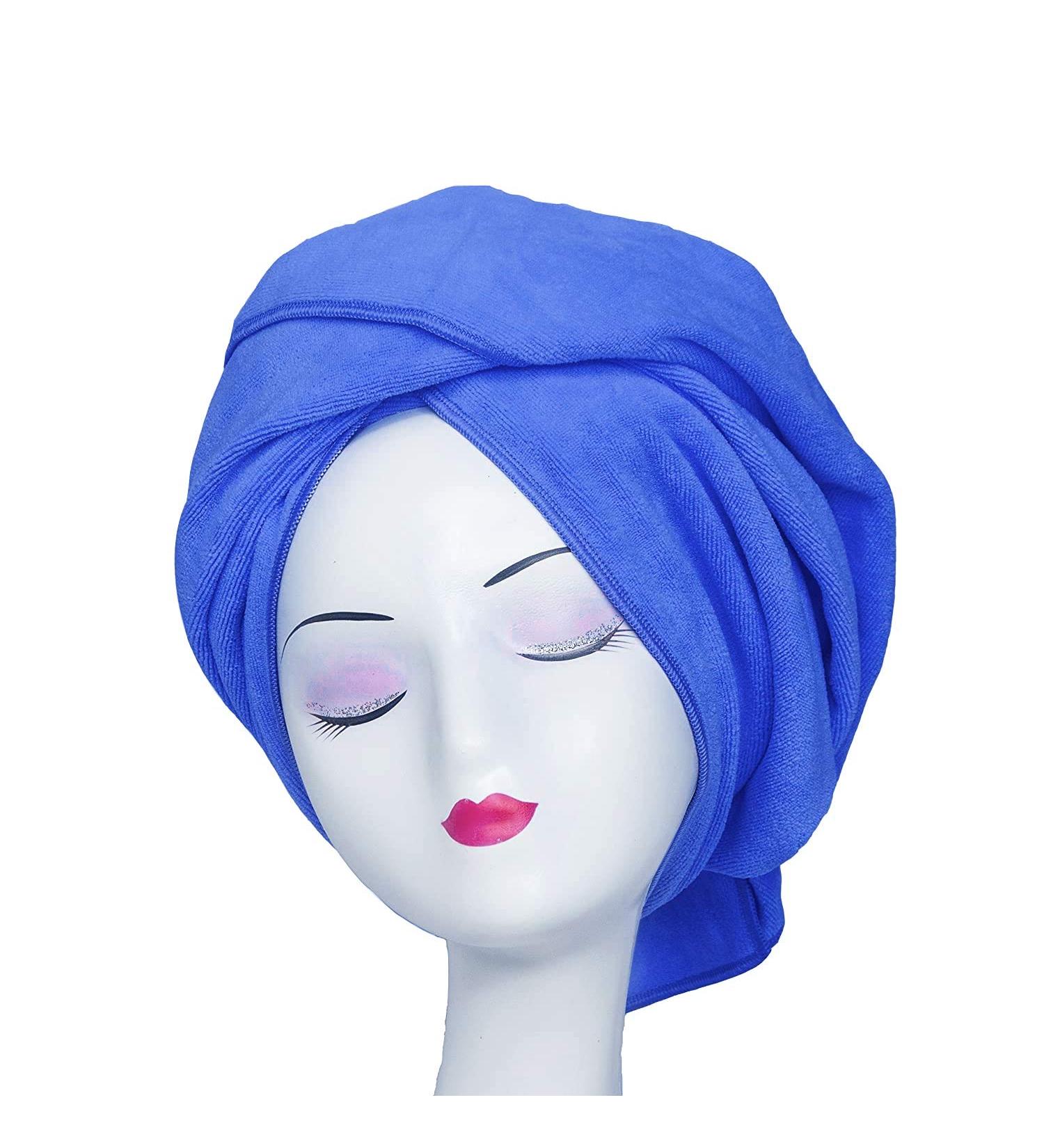 Tancano Large Microfiber Towel for Curly Hair - Anti-Frizz Super Absorbent 59.9 x 129.9 cm - Versatile Bath Spa & Makeup Towel - S. Blue - Buy Online on GoSupps.com