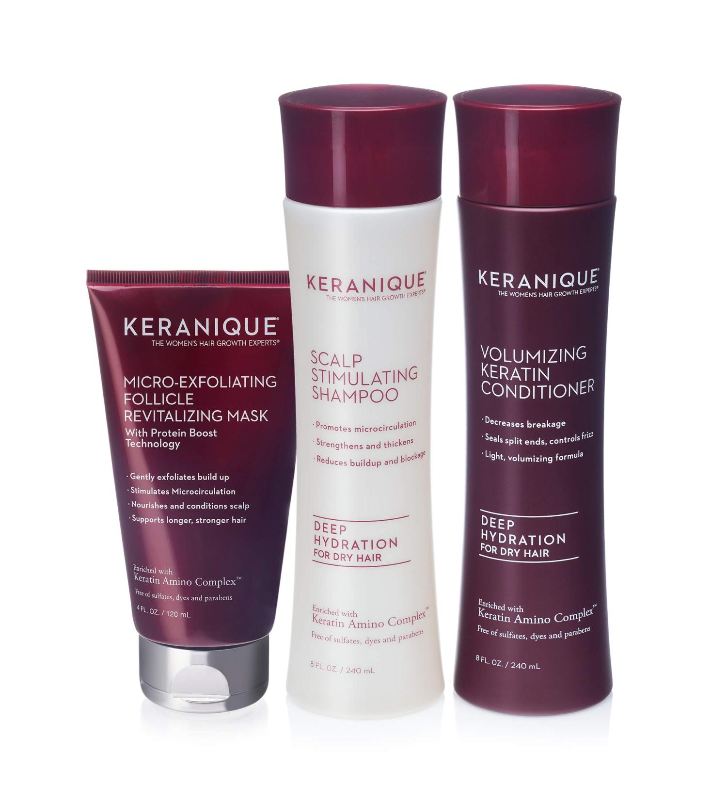 Keranique 60 Day Hair & Scalp Mask Kit - Deep Hydration with Keratin Amino Complex - Buy Online on GoSupps.com