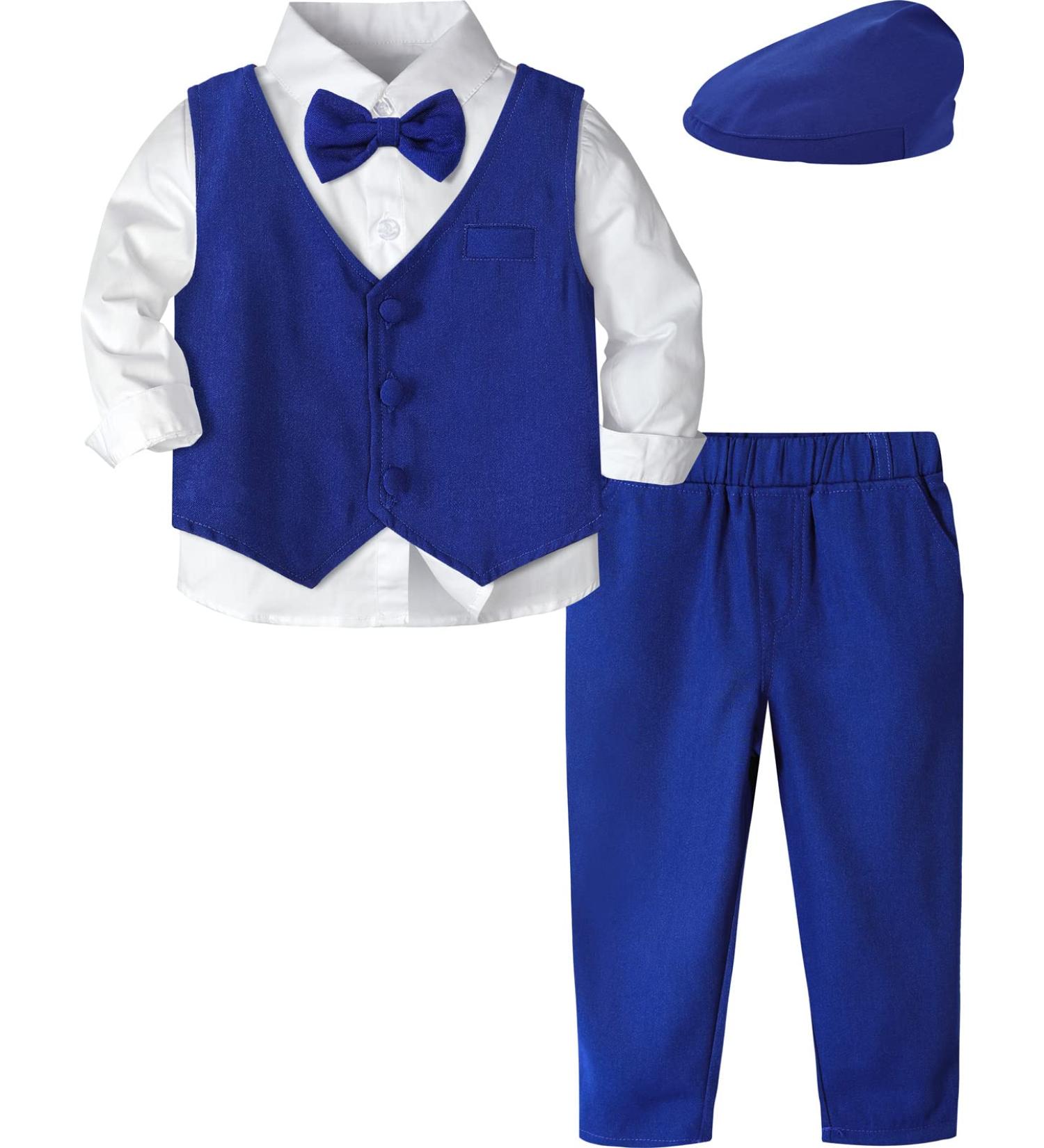 Mint Green Baby Boys Blazers Suit 5pcs Wedding Outfit 12-18 Months Solid Blue - Buy Online on GoSupps.com
