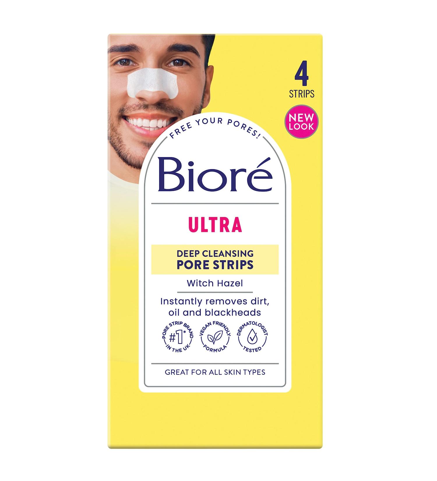 Biore Witch Hazel Ultra Deep Cleansing Pore Strips for Spot-Prone Skin - 10 Pack - Buy Online on GoSupps.com