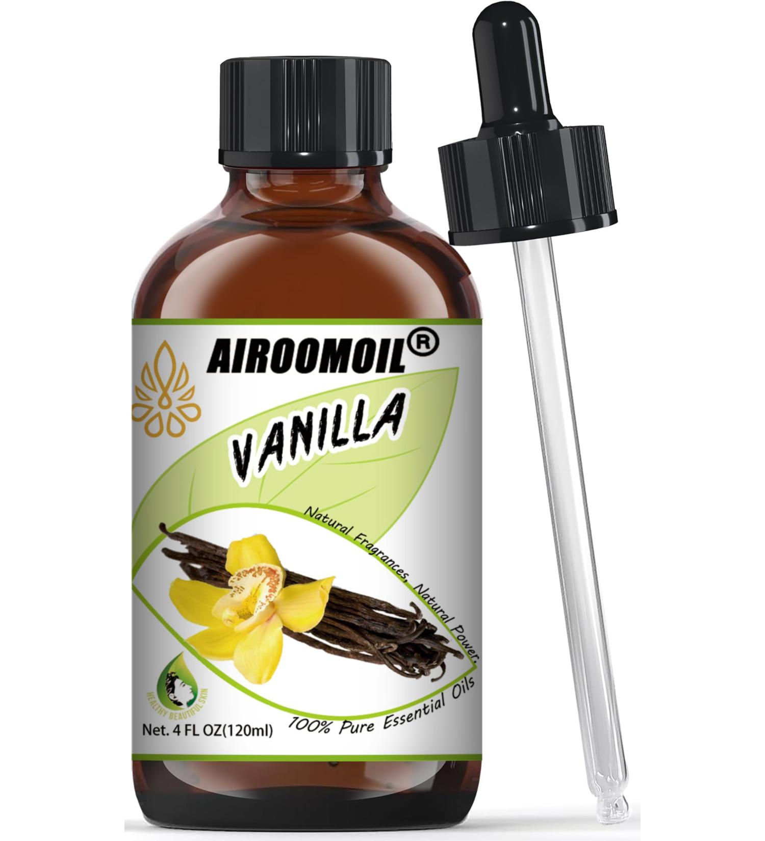 Vanilla Bean Essential Oil - Warm Scented Perfume Air Freshener & Candle Making Aroma - 4 Fl Oz - Buy Online on GoSupps.com