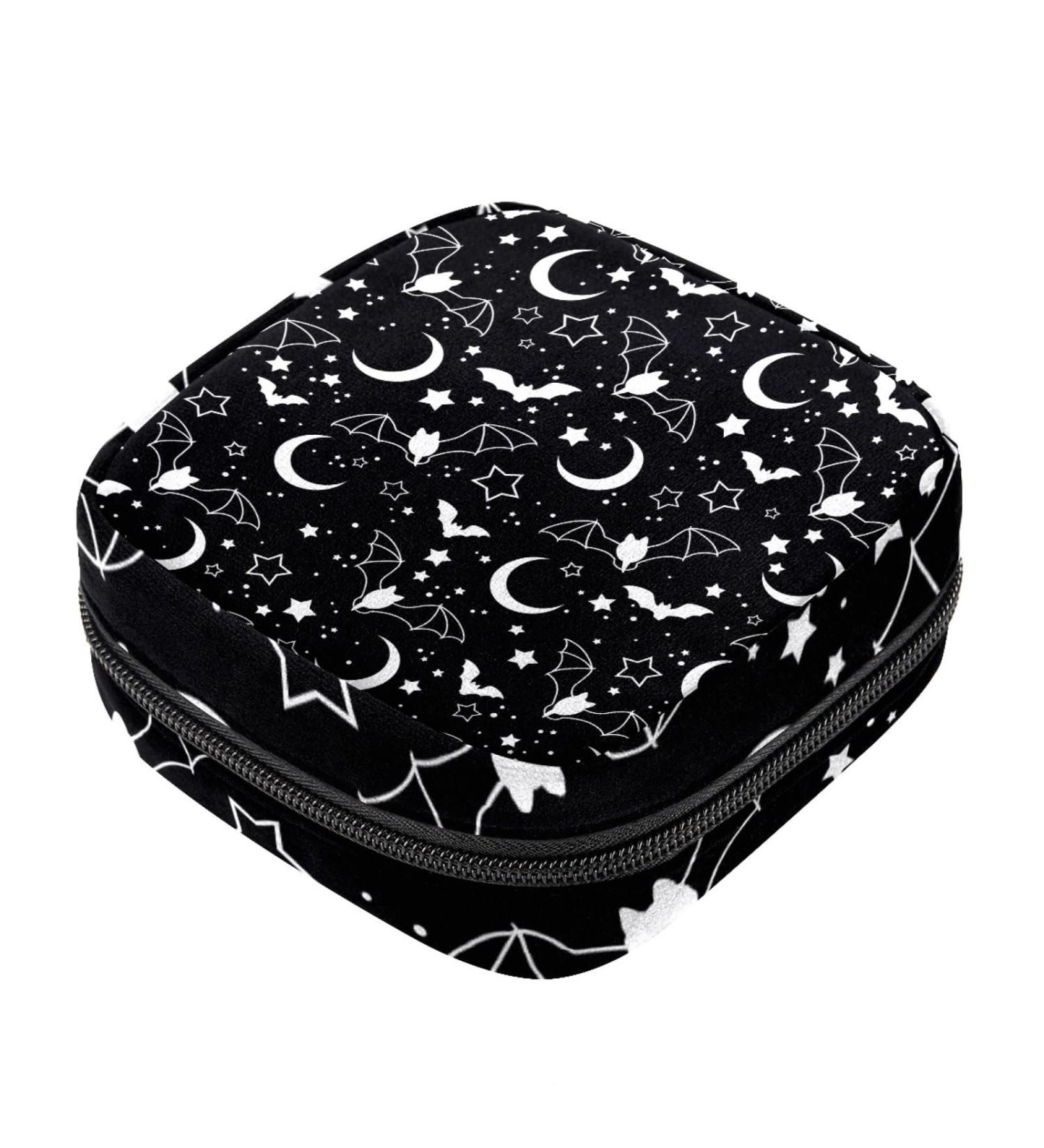 Sanitary Napkin Storage Bag Portable Period Bag for Women Teen Girls Halloween Pattern Menstrual Cup Pouch Nursing Pad Holder (Multicolor) Color 7 - Buy Online on GoSupps.com