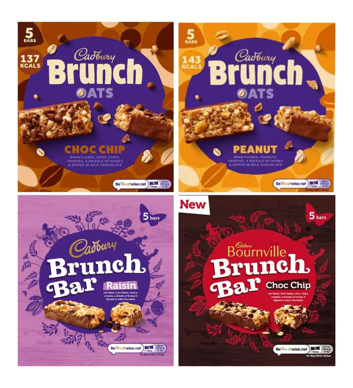 Chocolate Cereal Bar Bundle With Oats Raisin Chocolate 5x160g Chocolate Chip 5x160g Peanut Chocolate 5x160g and Chocolate Bournville 5x160g (4 Pack) - Buy Online on GoSupps.com