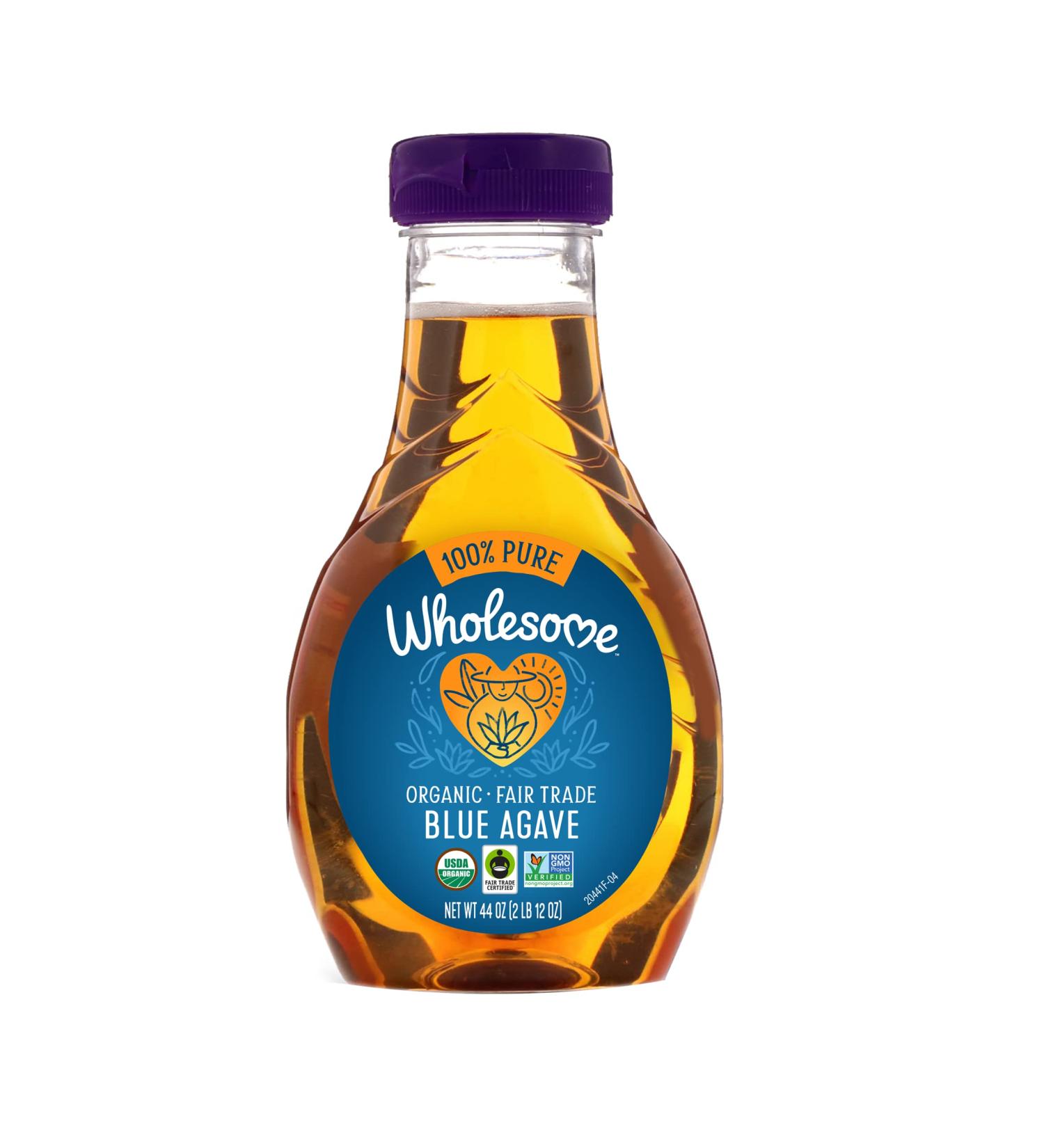 Wholesome Sweeteners Organic Blue Agave Nectar 44oz (2 Pack) - Non GMO, Fair Trade, Gluten Free Sweetener - Buy Online on GoSupps.com