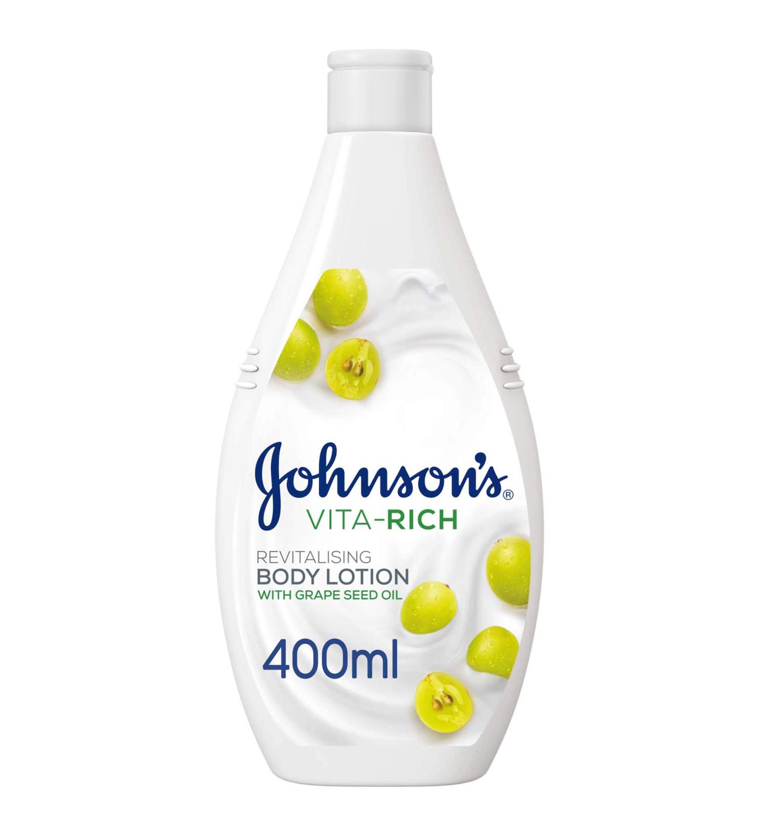  Johnson's Johnsons Grapeseed Vita Rich Body Lotion 400ml - Buy Online on GoSupps.com