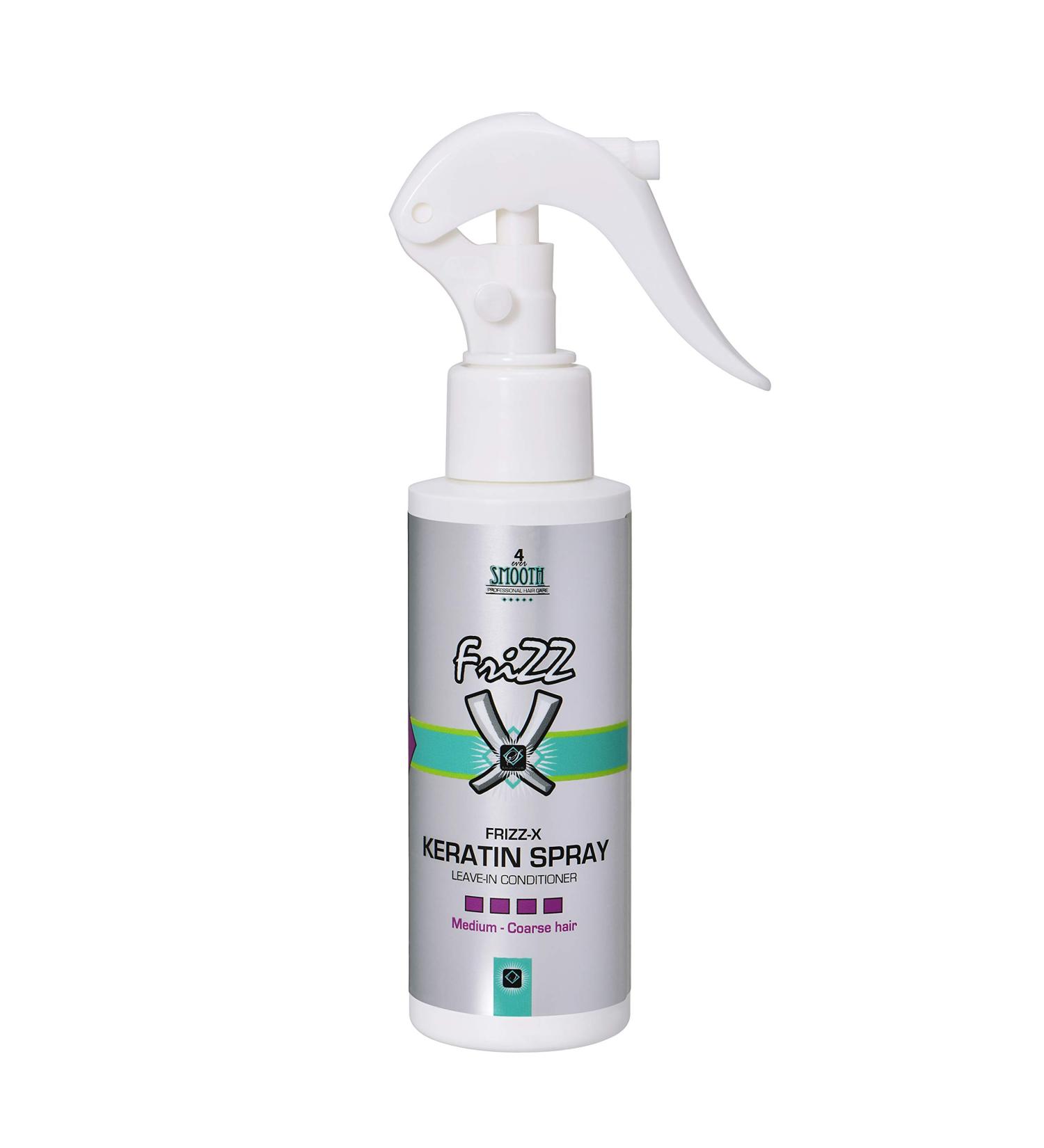 Frizz-X Keratin Spray - 3.4oz travel size - For coarse hair.