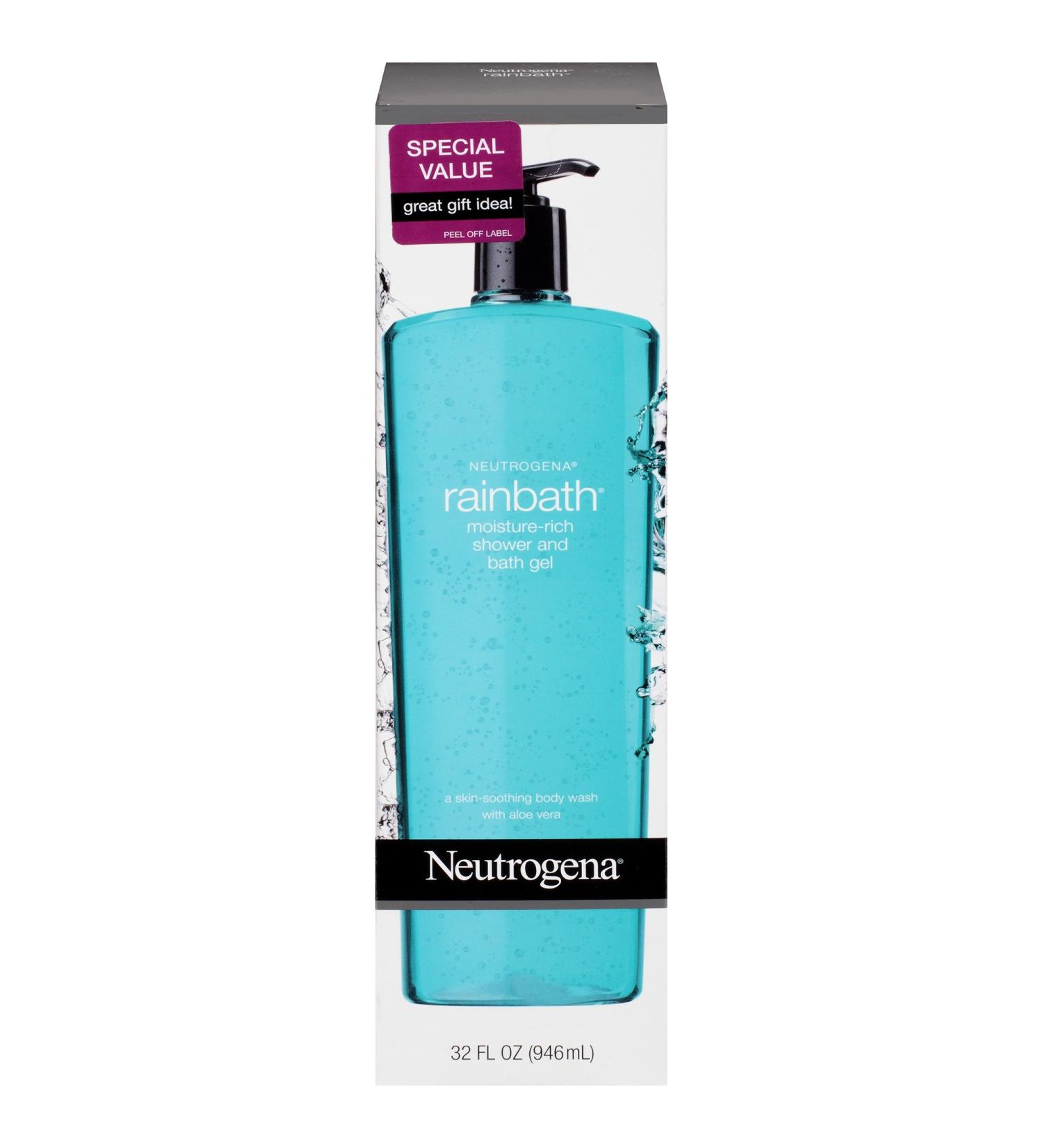 Neutrogena Rainbath Moisture Rich Shower & Bath Gel 32oz - Hydrating Body Wash for All Skin Types - International Shipping Available - Buy Online on GoSupps.com