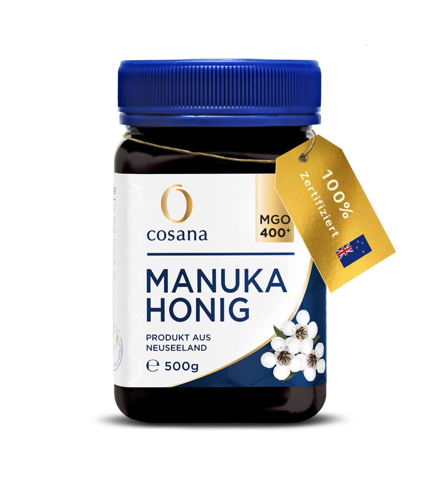 Cosana Manuka Honey 400 MGO - 100% Pure & Certified - 500g | Premium New Zealand Manuka Honig - Buy Online on GoSupps.com