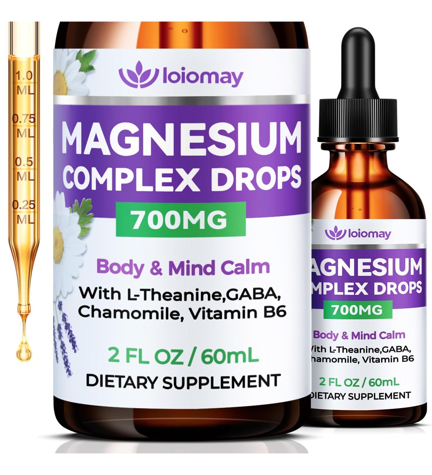 Magnesium Glycinate Liquid Drops for Women & Men Triple Calm Magnesium Complex Supplement with L-Threonate Malate L-Theanine for Kids Adults Calm Sleep & Mood Sugar-Free Natural Flavor 2 fl oz - Buy Online on GoSupps.com