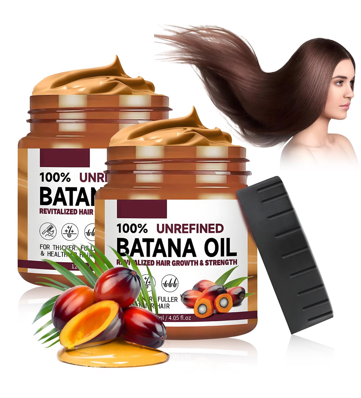 RoserRose Huile de Batana Bio 100% Pure - Batana Oil pour la Croissance des Cheveux - 2 x 120 ml Soin R parateur Anti-Fourches et Brillance - Buy Online on GoSupps.com