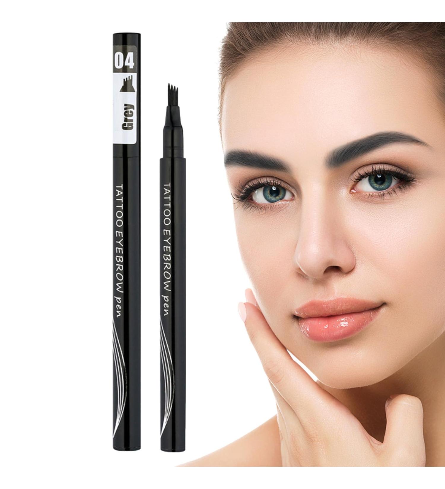 Eyebrow Pencil with Multi Forks Long-Lasting and Waterproof Eye Brow Contouring - Eyebrow Contouring Supplies for Working Home Traveling Dating Gathering Thaely 4# Gray - Buy Online on GoSupps.com