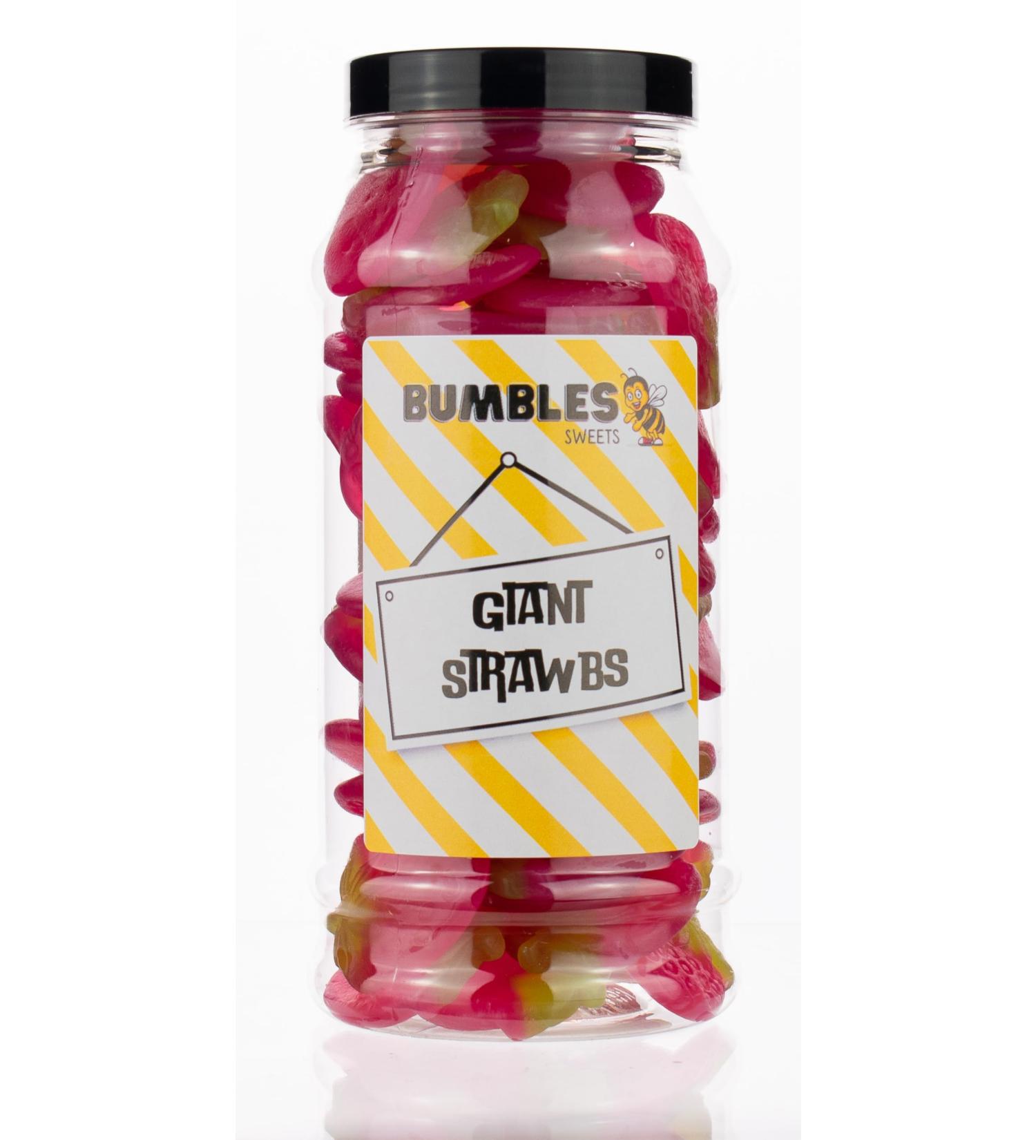 Giant Strawbs Strawberry Sweets Gift Jar - Buy Online on GoSupps.com