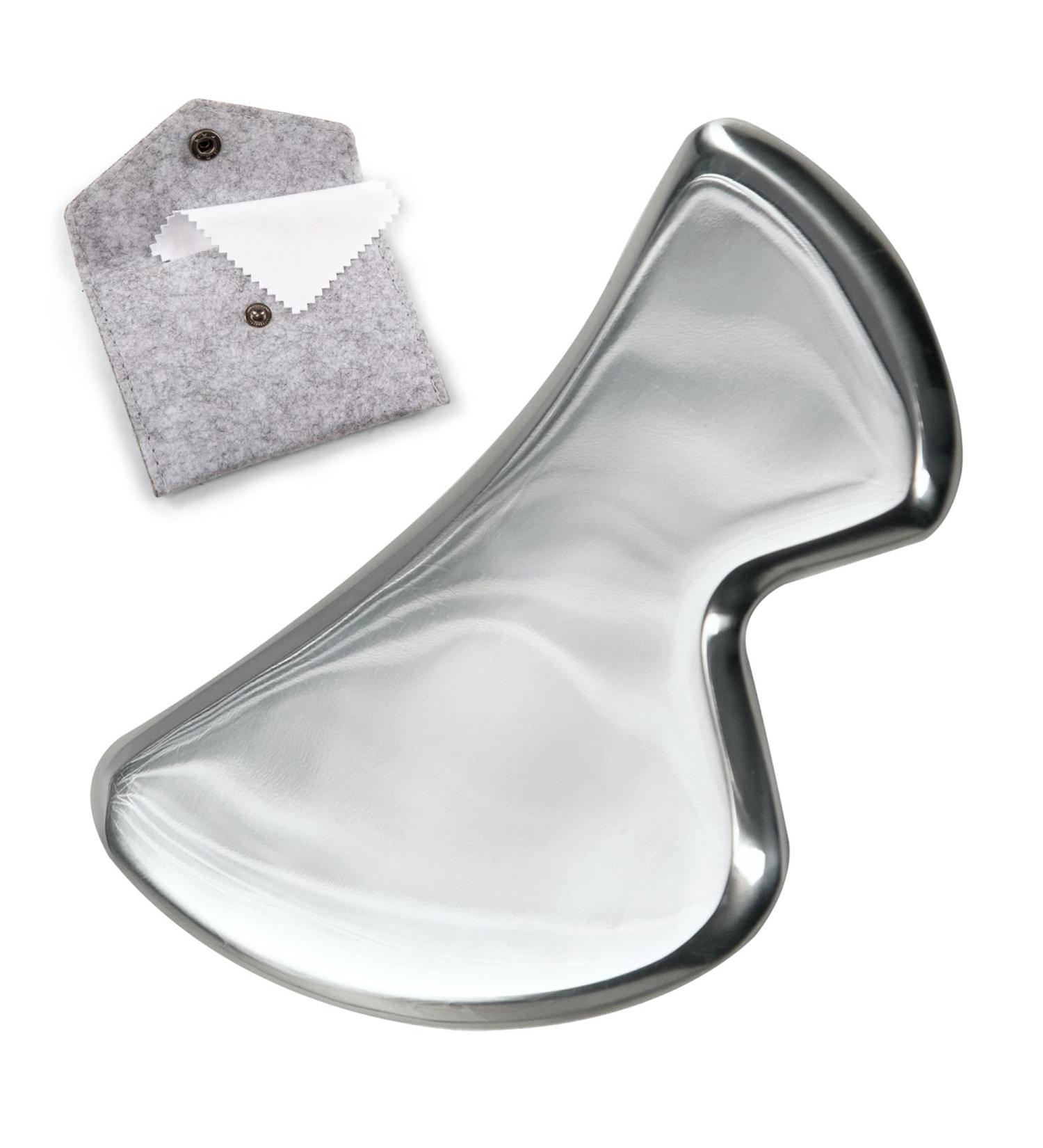 Stainless Steel Muscle Scraper Tool for Pain Relief - Easy to Use Gua Sha Massage Tool | Scar Tissue and Myofascial Release | IASTM Tool for Deep Soft Tissue Therapy - Buy Online on GoSupps.com