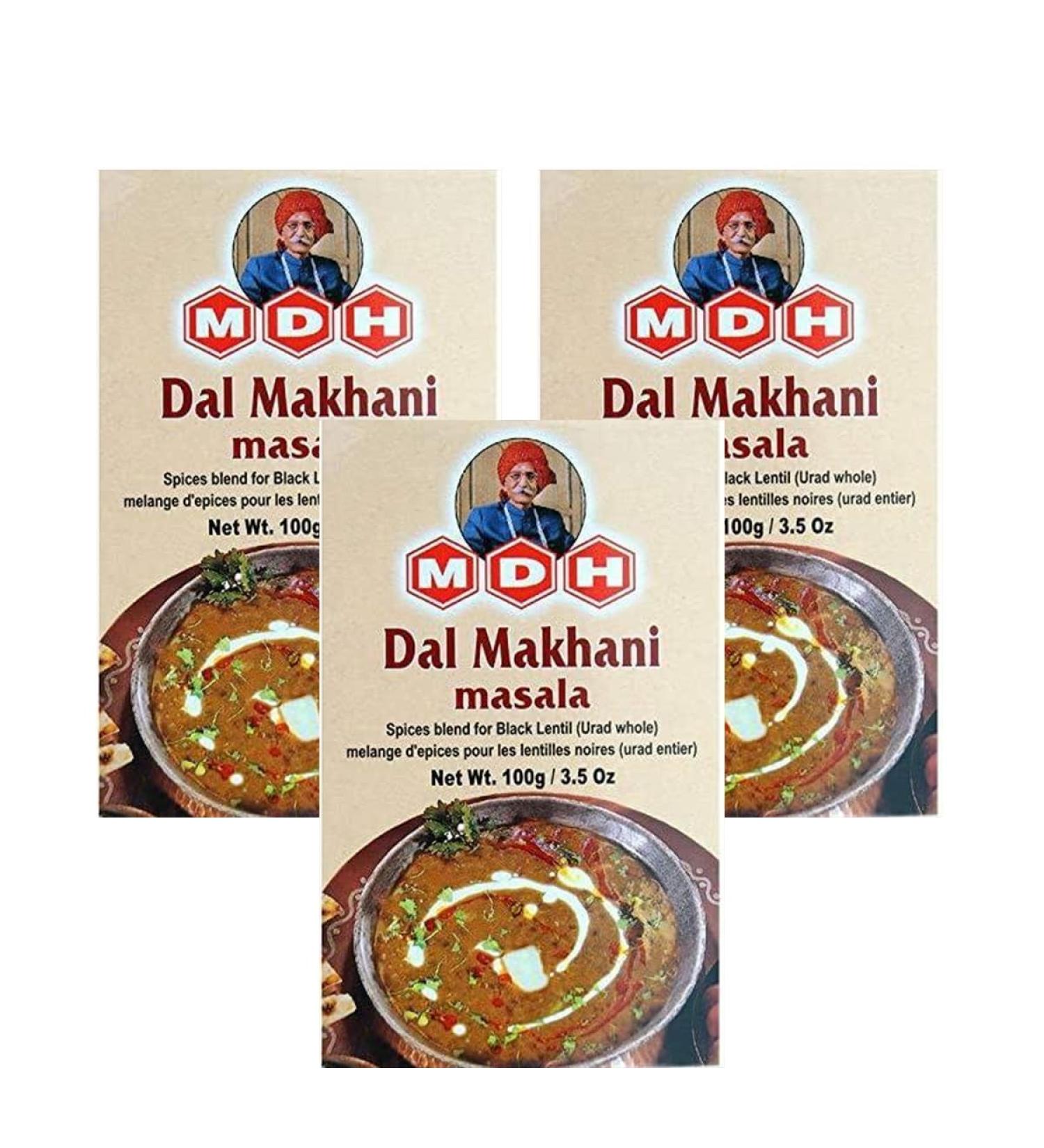 MDH Various Seasoning Masala Powder - A Mixture of Spices Adds Taste - Aromatic & Enhances the flavor of the meal -Simplifies & Speeds Up The Cooking Process (Dal Makhani Masala (100g) Pack of 3)