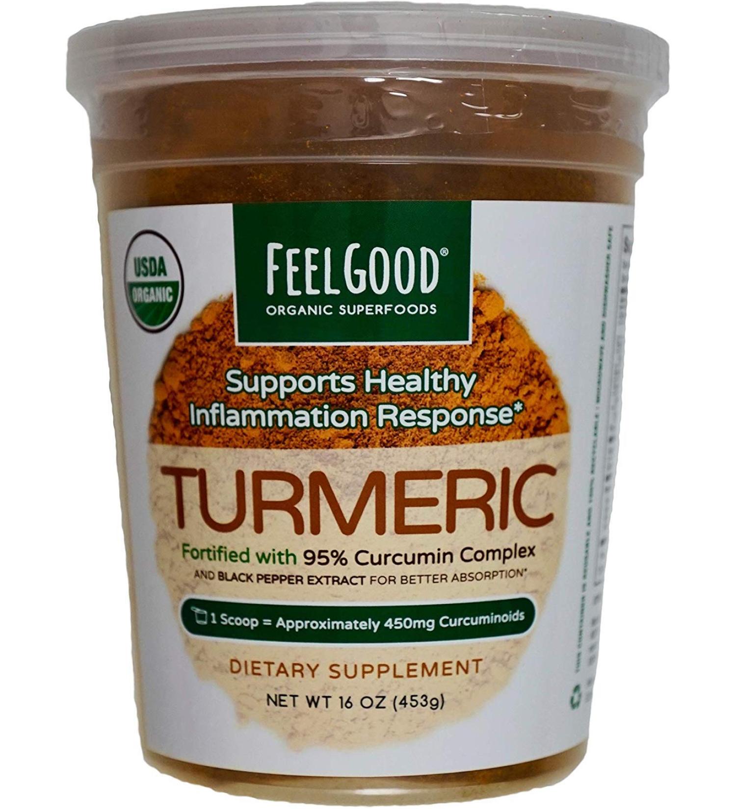 Feel Good USDA Organic Turmeric Powder 16 Ounces