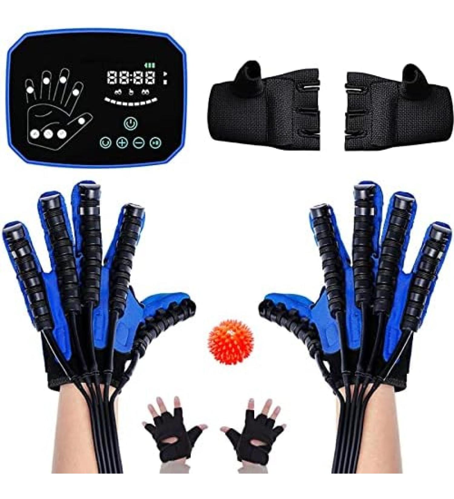 Finger Rehabilitation Stroke Both Hand Training Rehabilitation Robot Gloves Stroke Hemiplegia Hand Splint Finger Orthosis for Relieve Wrist & Thumb Pain Blue XXL Size Blue XXL size - Buy Online on GoSupps.com