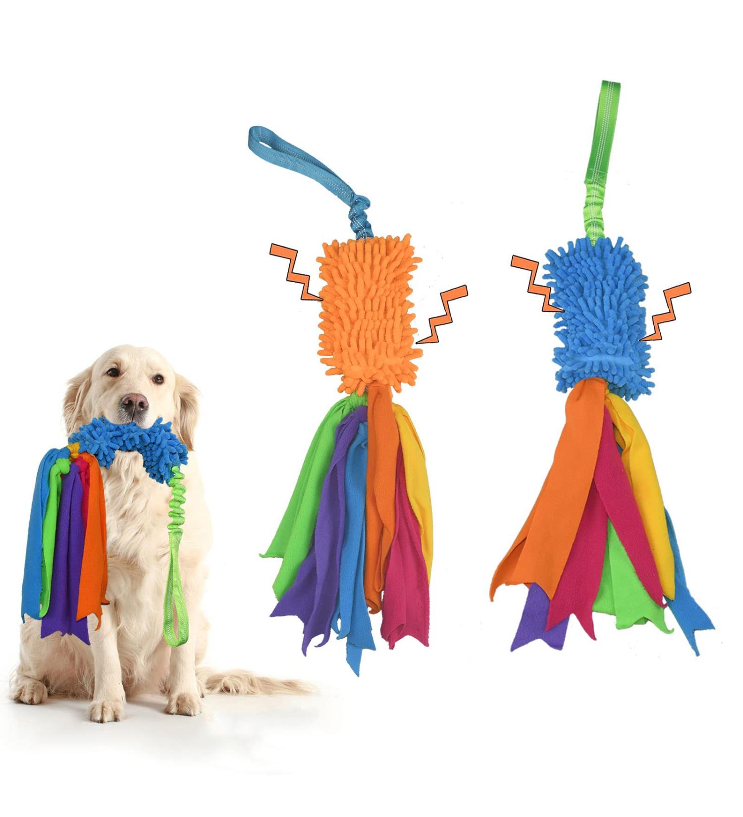 Tekcam 2 Pack Dog Tug Toys - Squeaky Agility Rope Toys for Small & Medium Dogs | Interactive Outdoor Fun - Buy Online on GoSupps.com