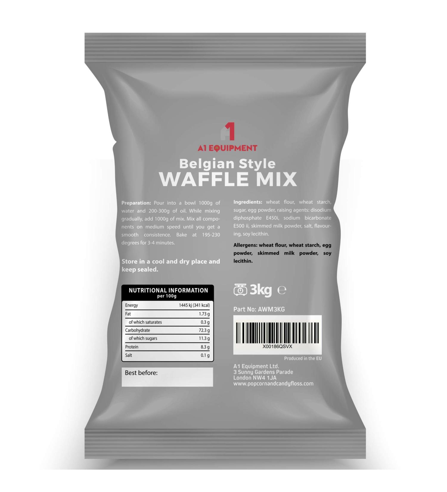 Belgian Style Waffle Mix - Waffle Mixture 3KG Bag
