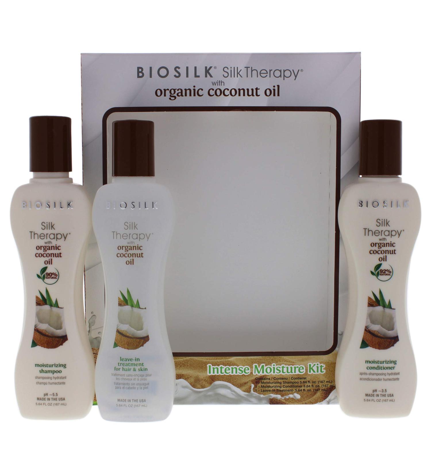Buy Biosilk Silk Therapy Coconut Moisture Kit - 3 Pc Set for Hair & Skin | International Shipping - Buy Online on GoSupps.com