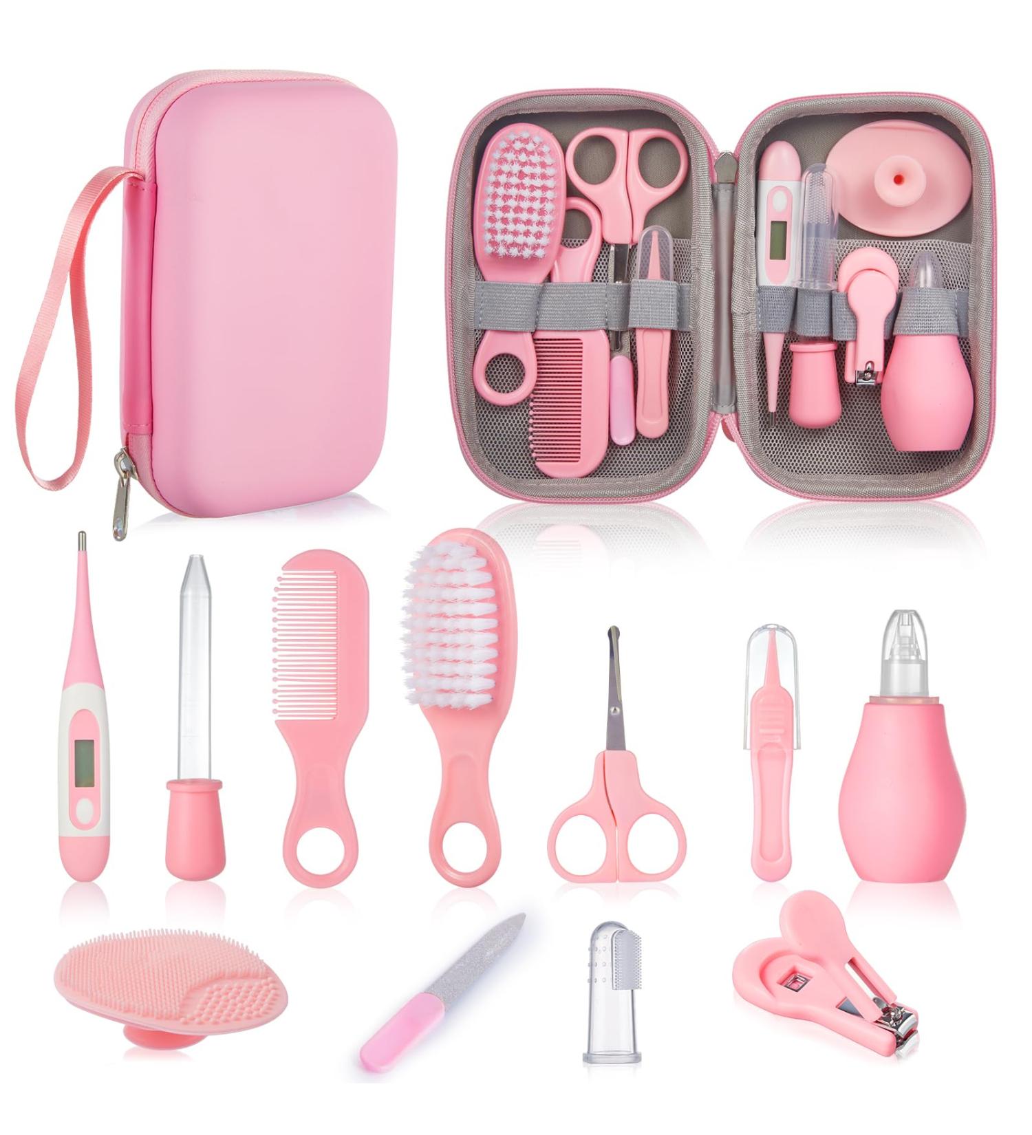 Lictin Baby Healthcare and Grooming Kit - Nursery Care Set for Newborns, Infants, and Toddlers - 12PCS - Pink - Buy Online on GoSupps.com