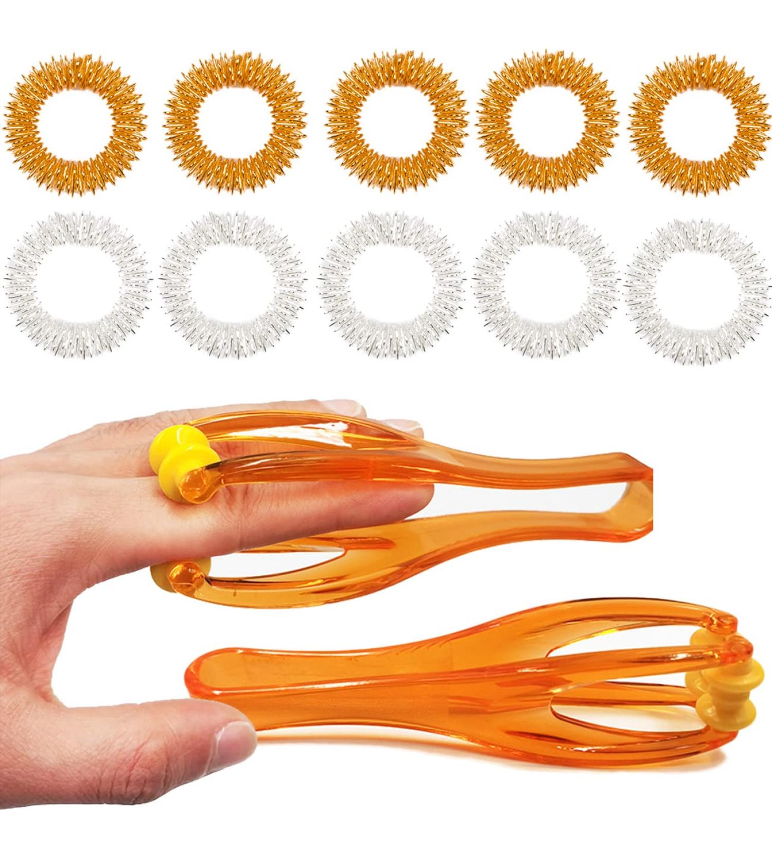 Shop Tianyis 12-Piece Acupressure Rings - Finger Massage Devices for Enhanced Blood Circulation & Wellness - Buy Online on GoSupps.com