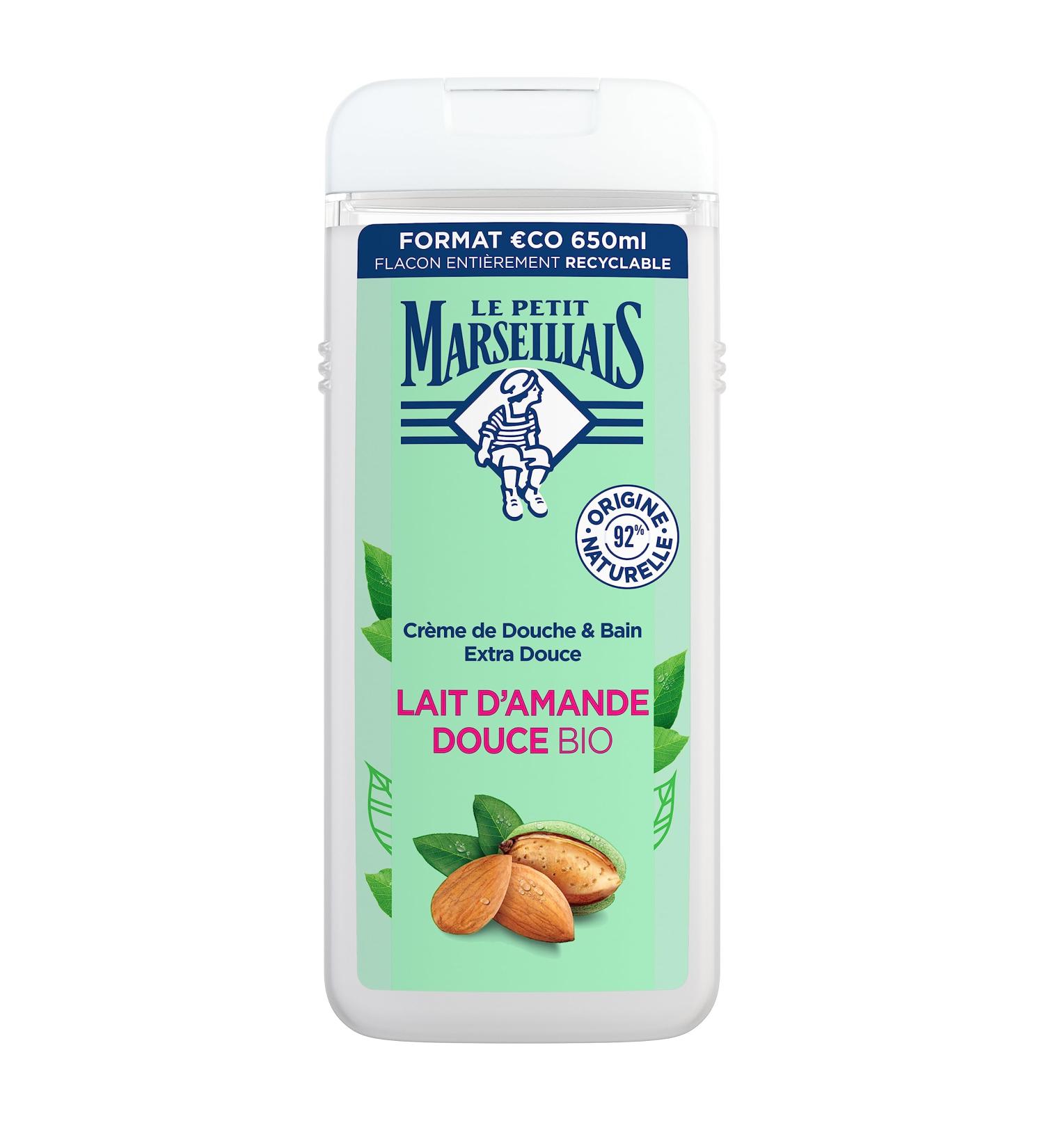 Le Petit Marseillais Extra Gentle Bath & Shower Cream Organic Sweet Almond Milk 650 ml - Buy Online on GoSupps.com