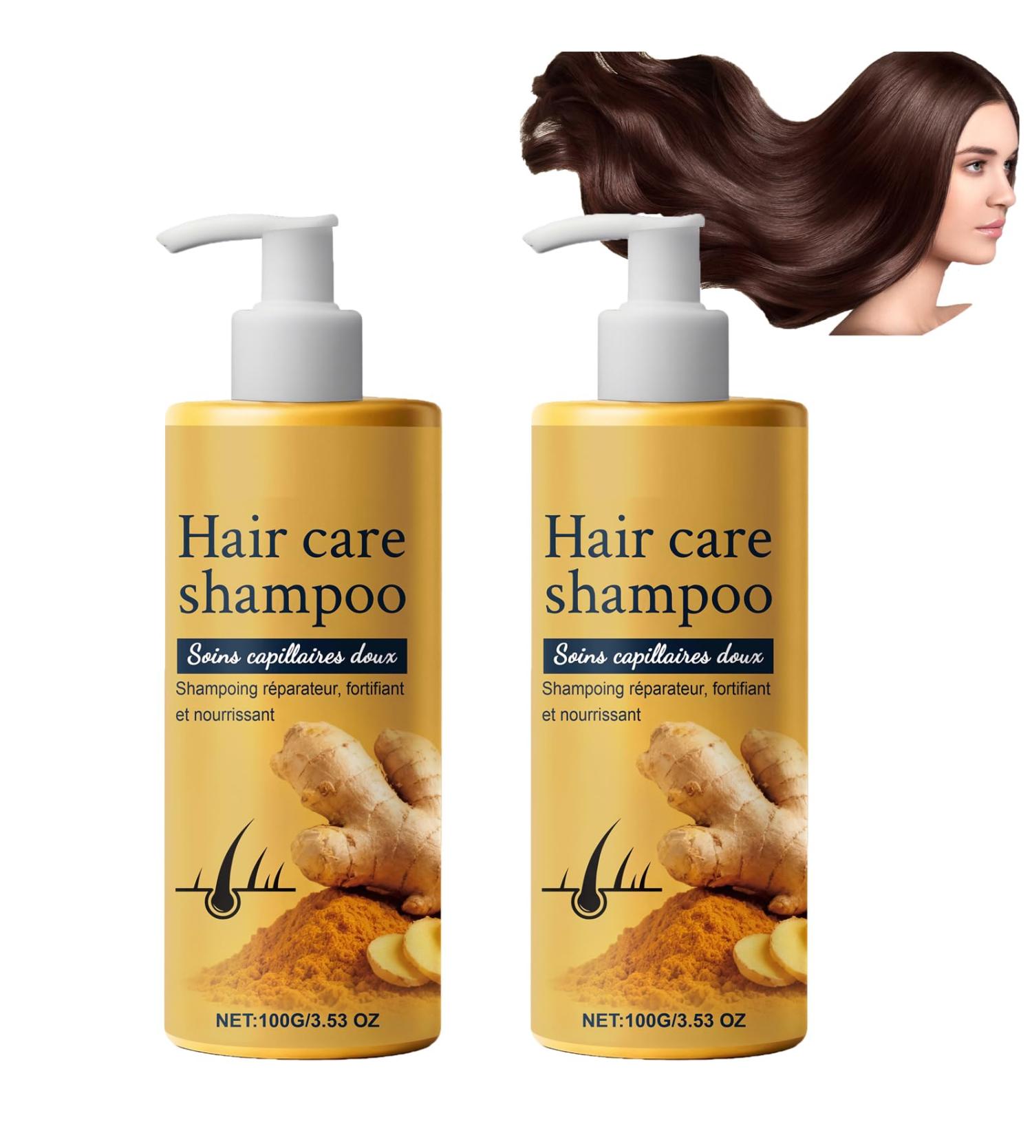 XINRAN Ginger hair care shampoo nourishing hair care shampoo dry scalp soothing rinse oil control rinse smoother stronger roots silky Suitable for all hair types 2 pieces - Buy Online on GoSupps.com