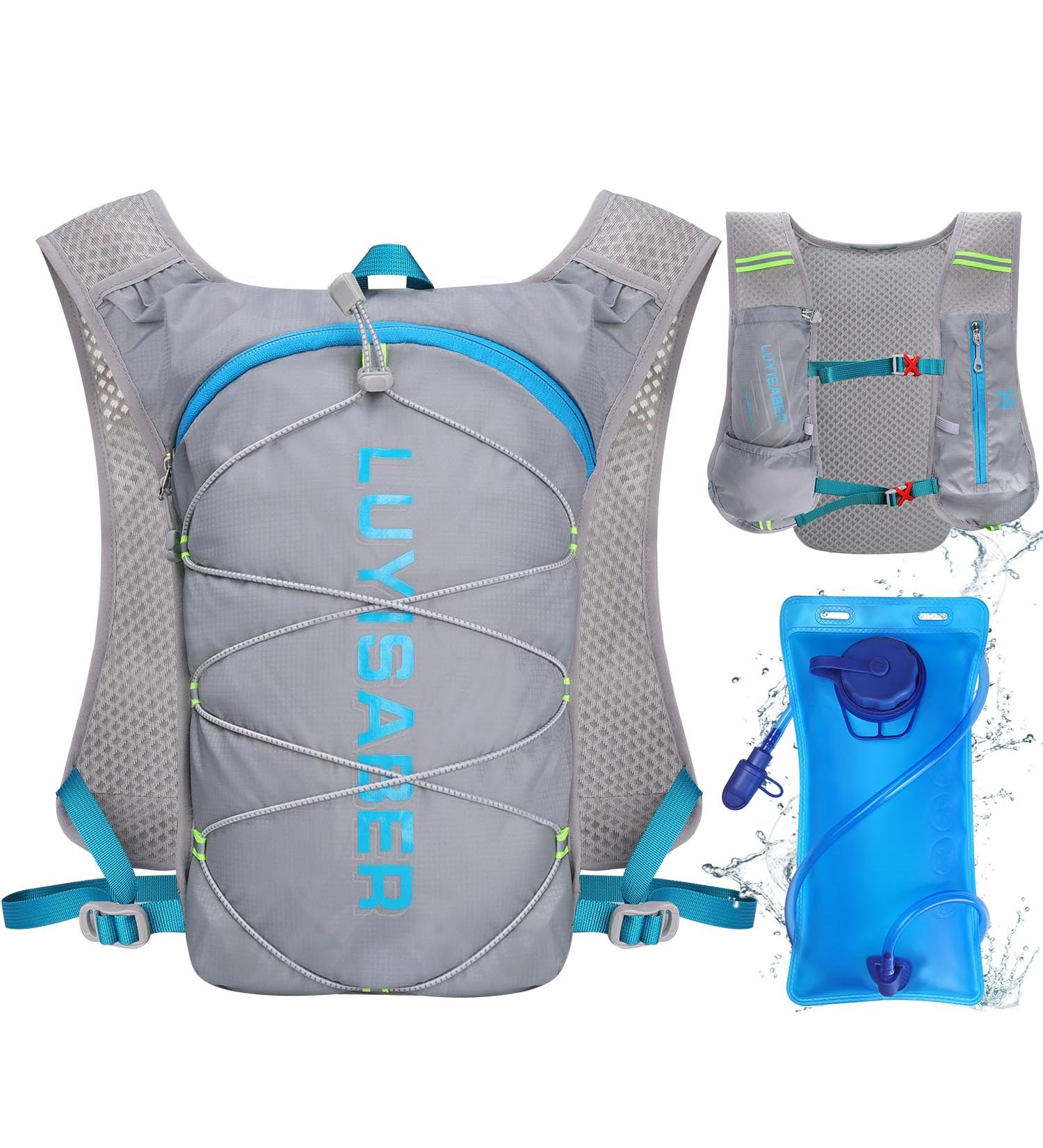 Neloheac Ultralight Running Vest with 2L Drinking Bottle | Reflective Backpack for Men & Women - Perfect for Trail Running Cycling & Hiking - Buy Online on GoSupps.com