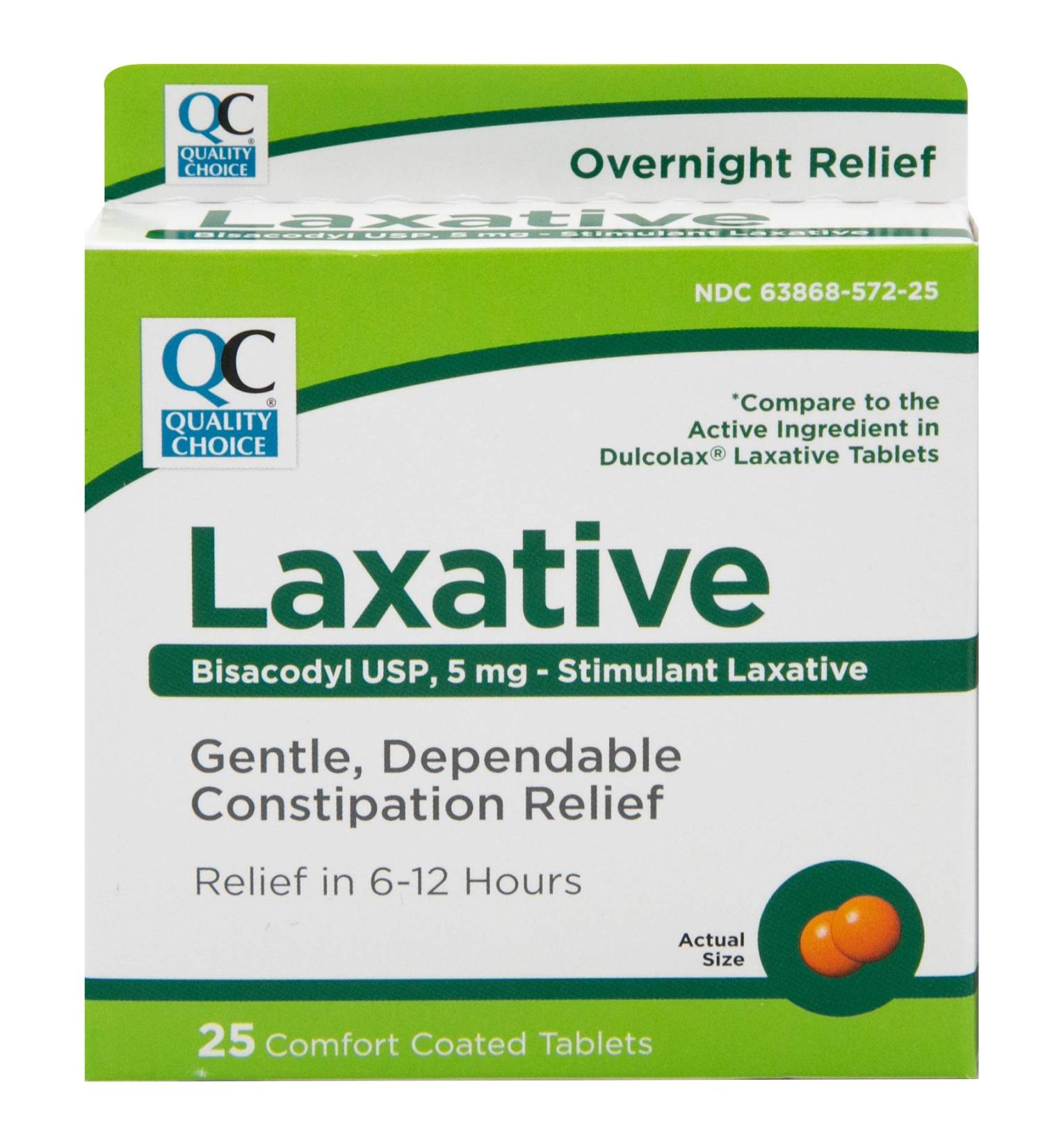 Quality Choice Gentle Laxative 5 mg 25 Tabs