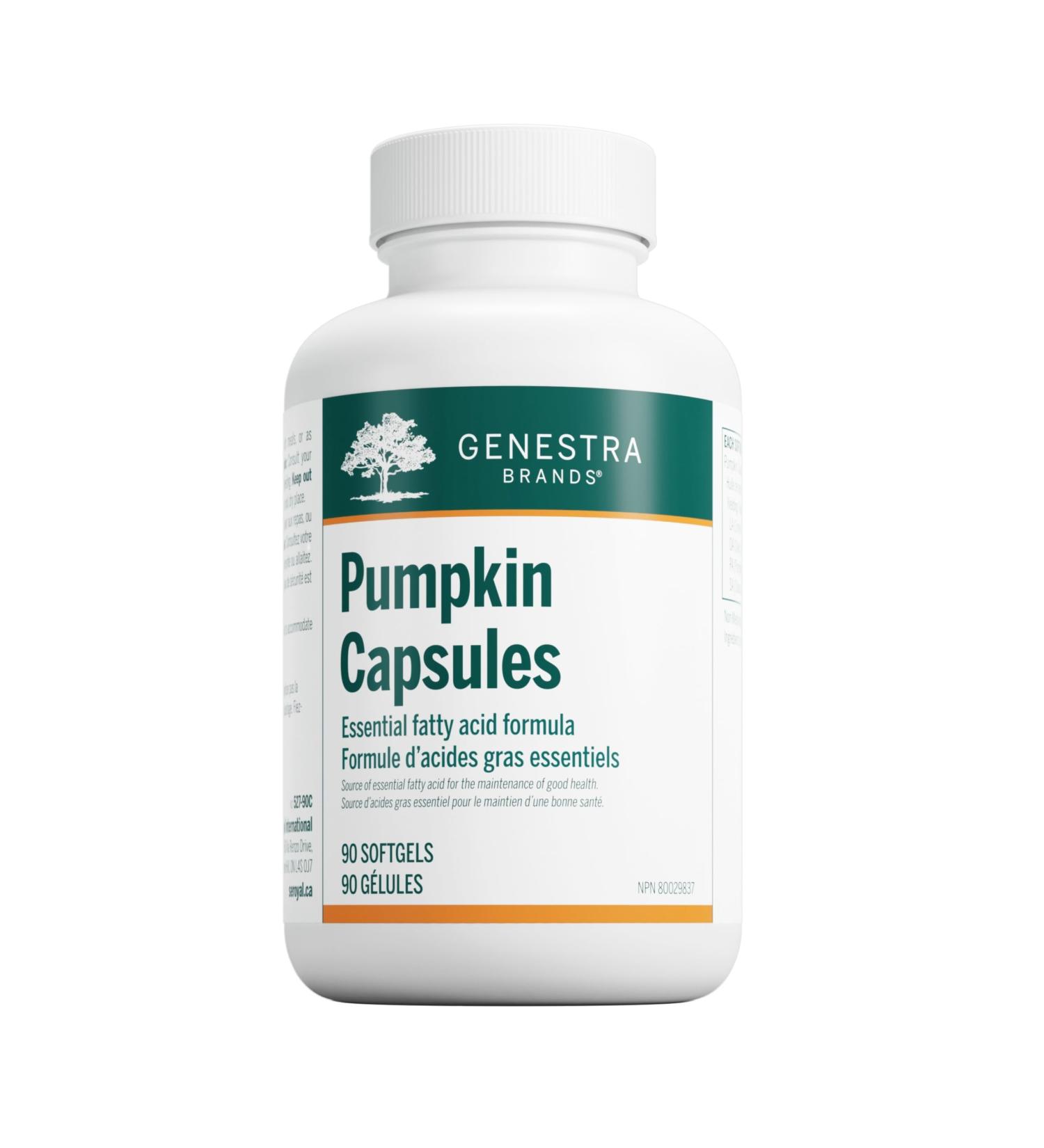 Genestra Brands - Pumpkin Capsules - Essential Fatty Acid Formula - 90 Softgel Capsules - Buy Online on GoSupps.com